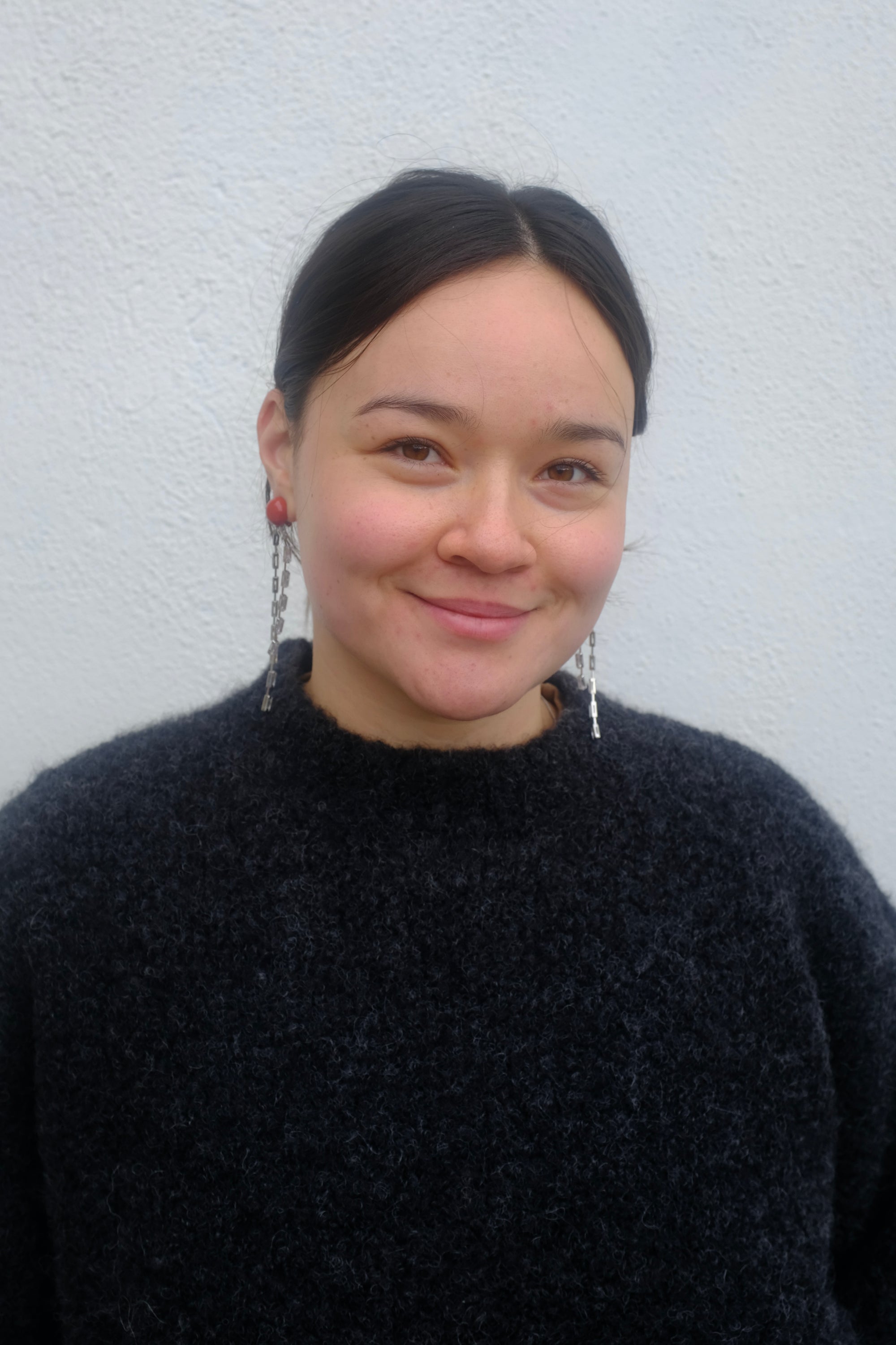 Rachel Comey Draped Baguette Earrings / Orange