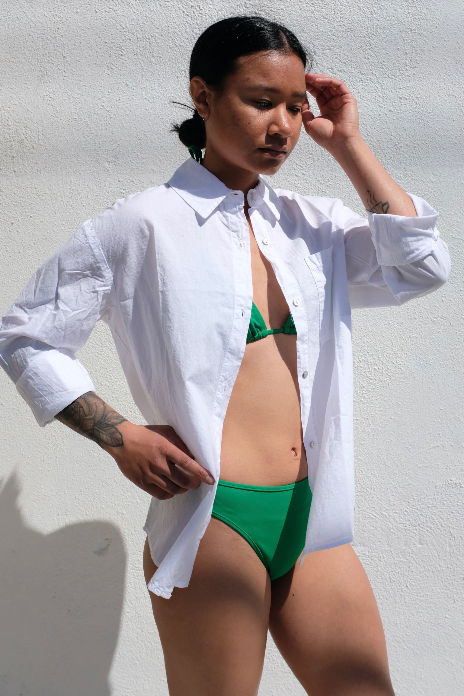 Sundry Voile Button Down / White