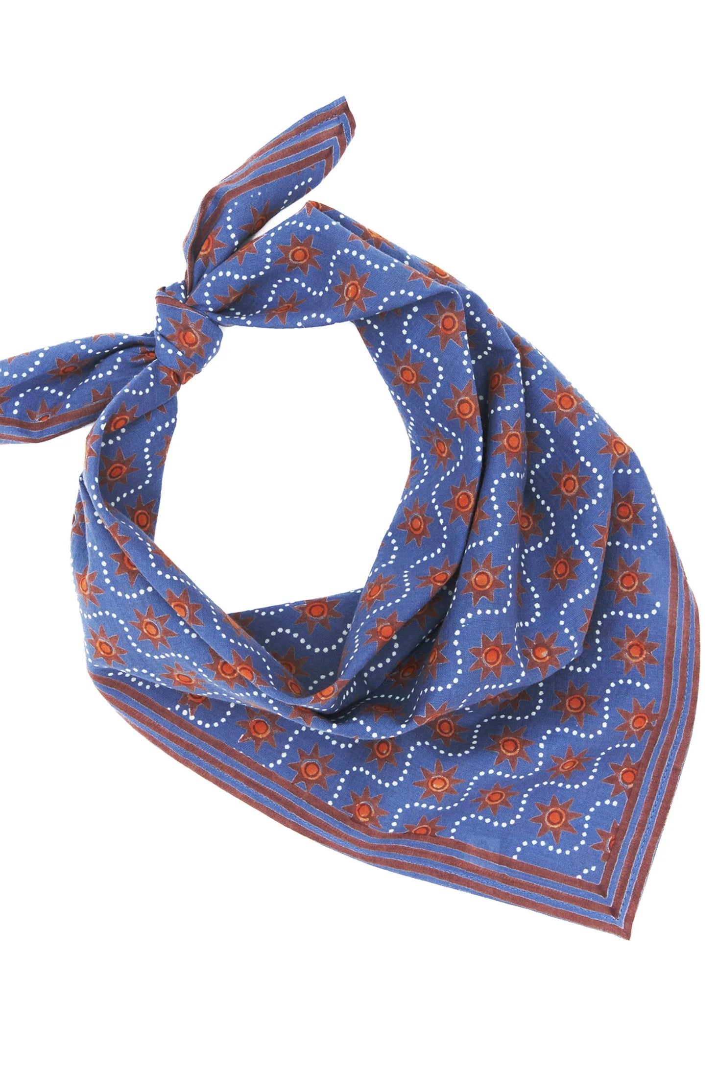 Block shop textiles Lucky Star Bandana / Iris