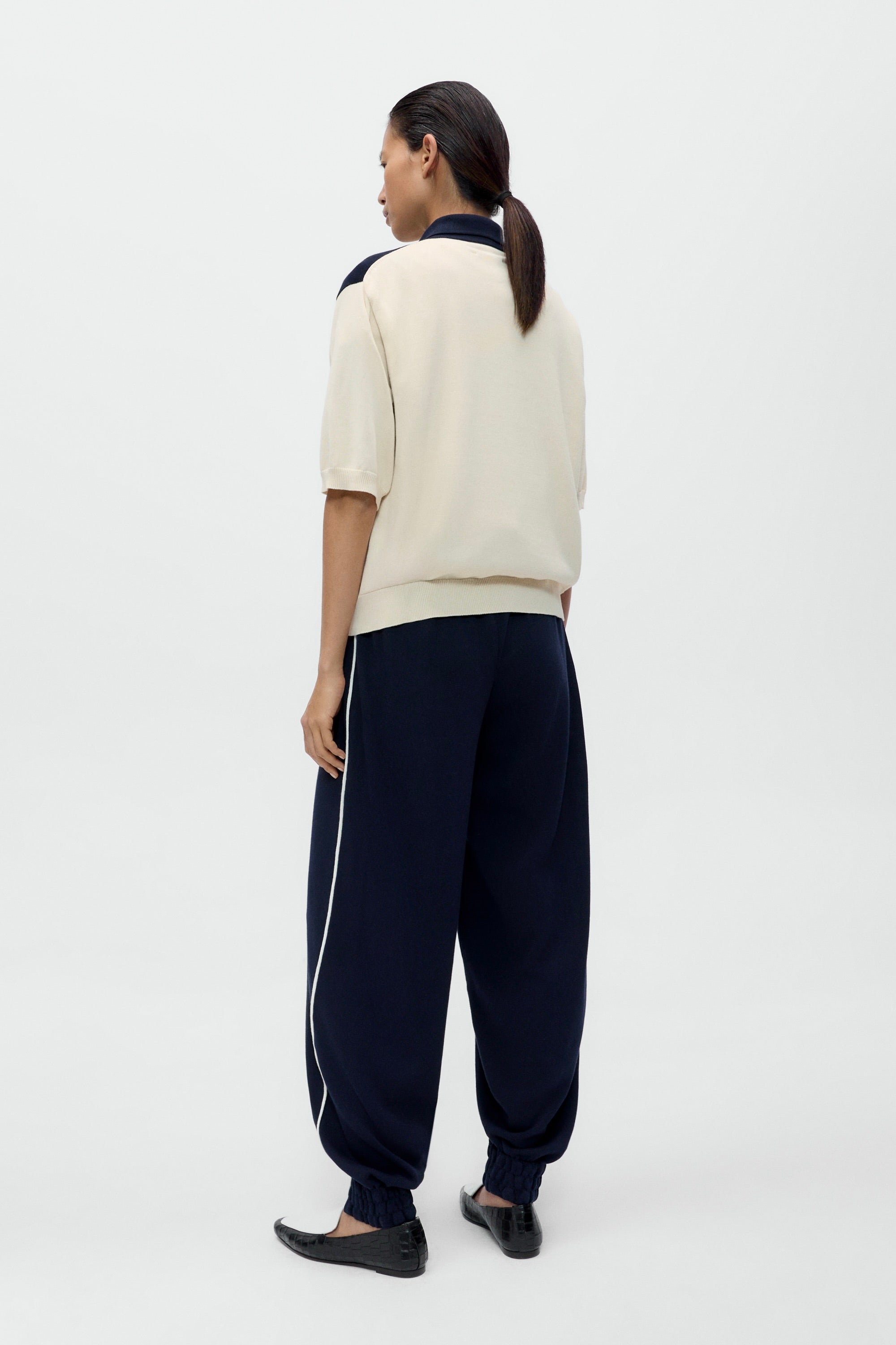 Organic Cotton Sporty Pants / Navy