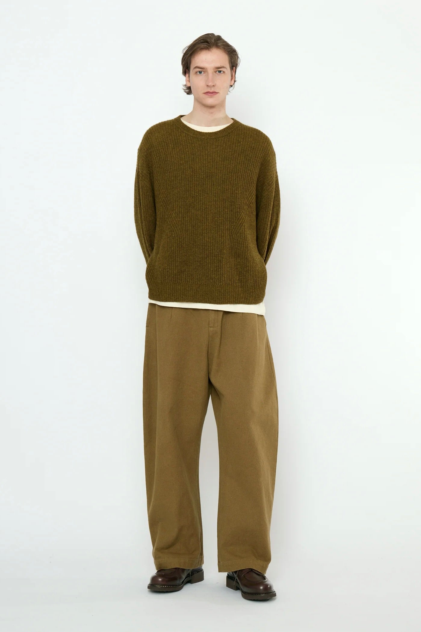 7115 by Szeki Signature Poet Sleeves Sweater Yak / Kelp