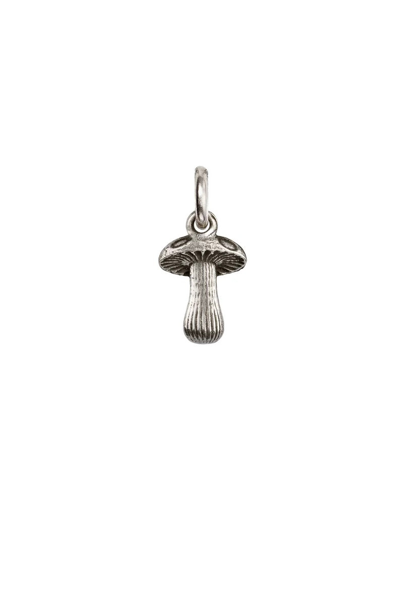 Pyrrha Mushroom Symbol Charm / Silver