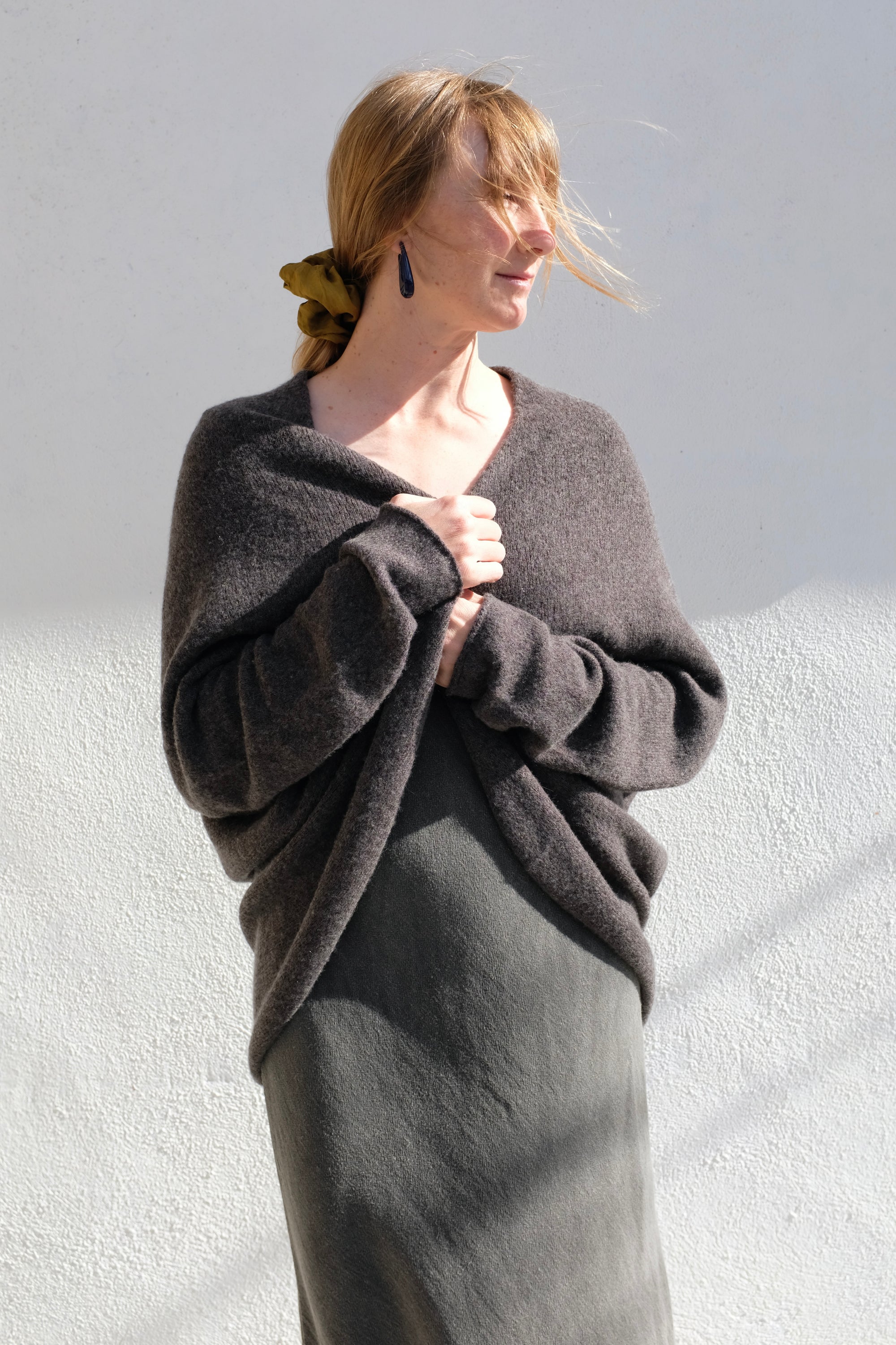 Lauren Manoogian Soft Horizontal Cardigan / Blackened