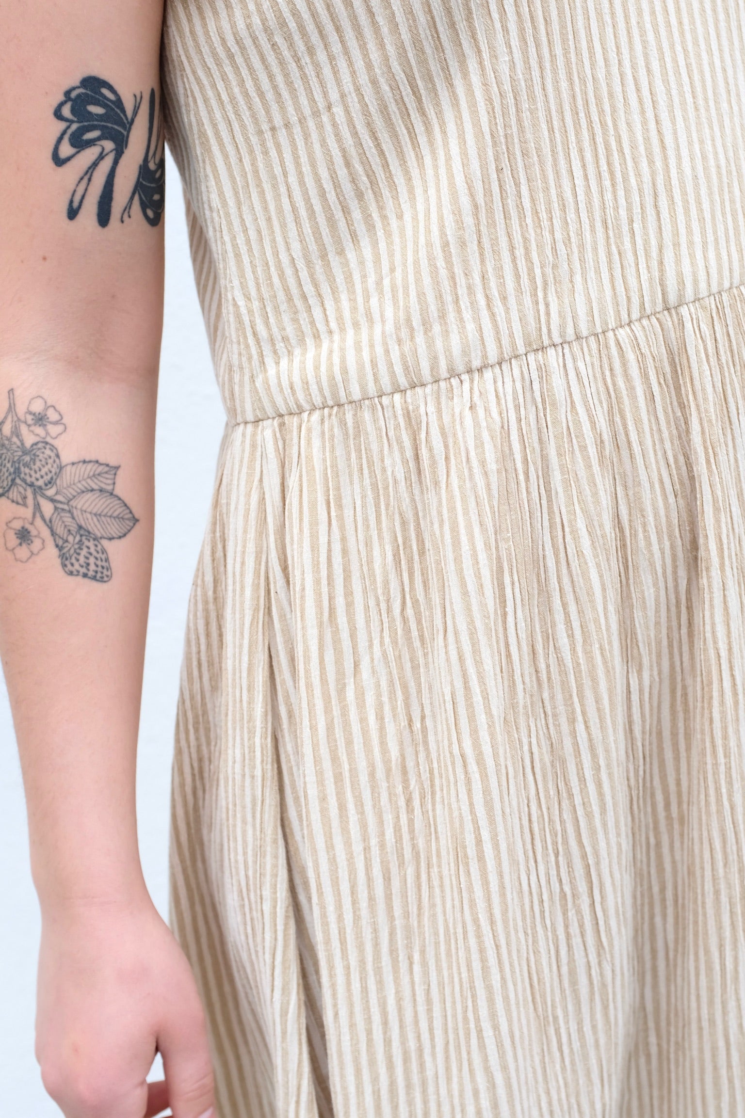 Micaela Greg Tank Dress / Crinkle Stripe