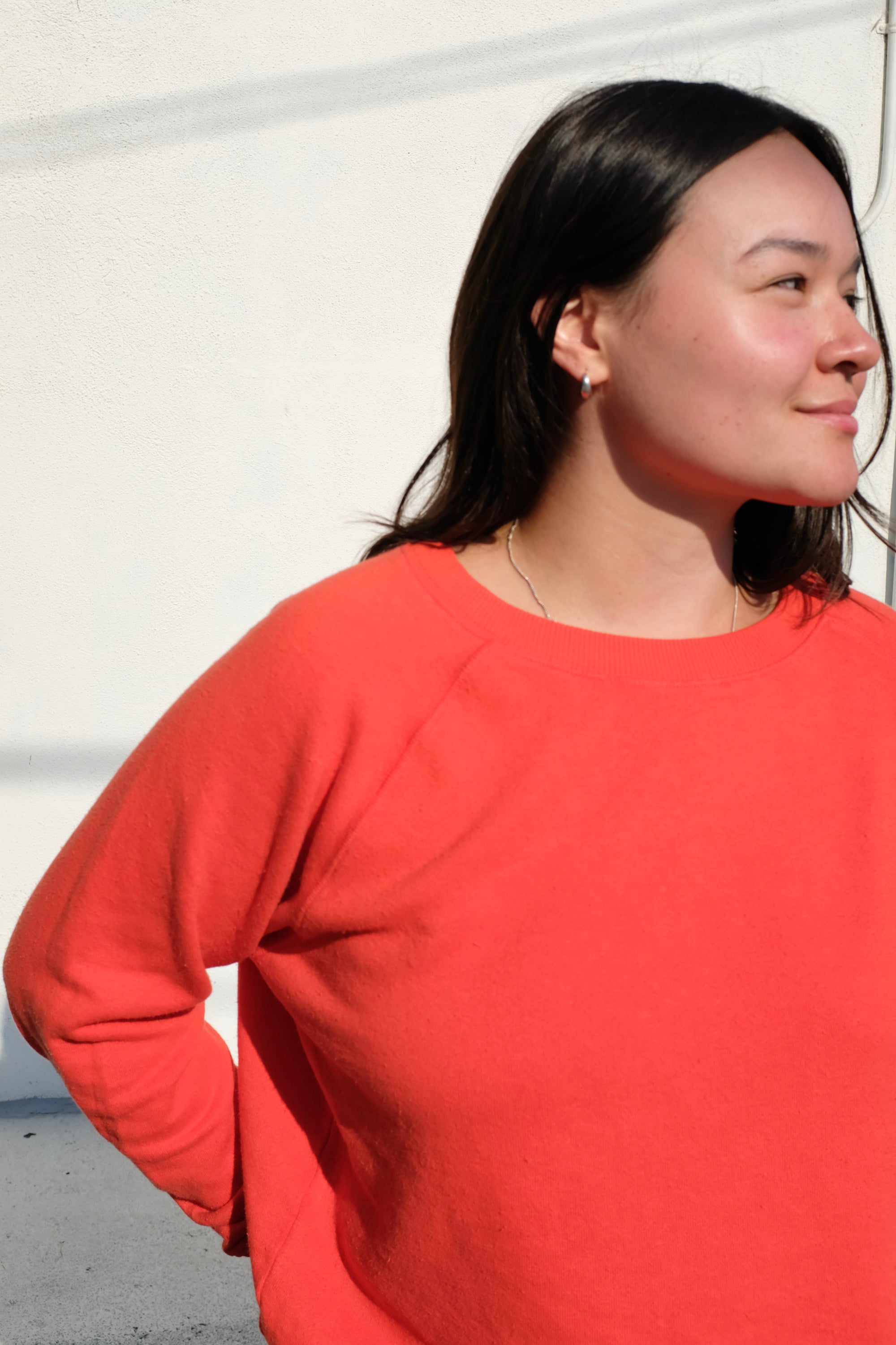 Jungmaven Bonfire Long Sleeve Raglan / Poppy Red