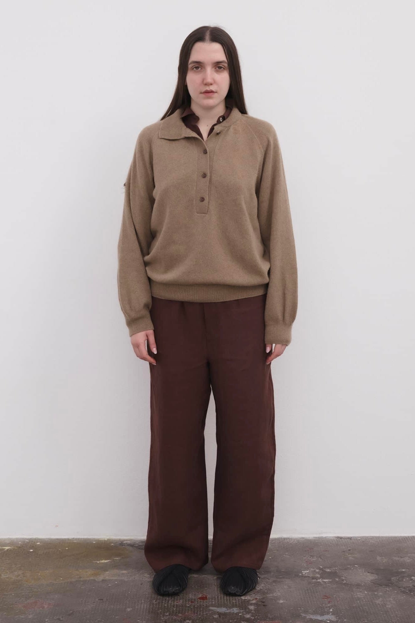 Baserange Soar Cashmere Polo / Rovere Brown