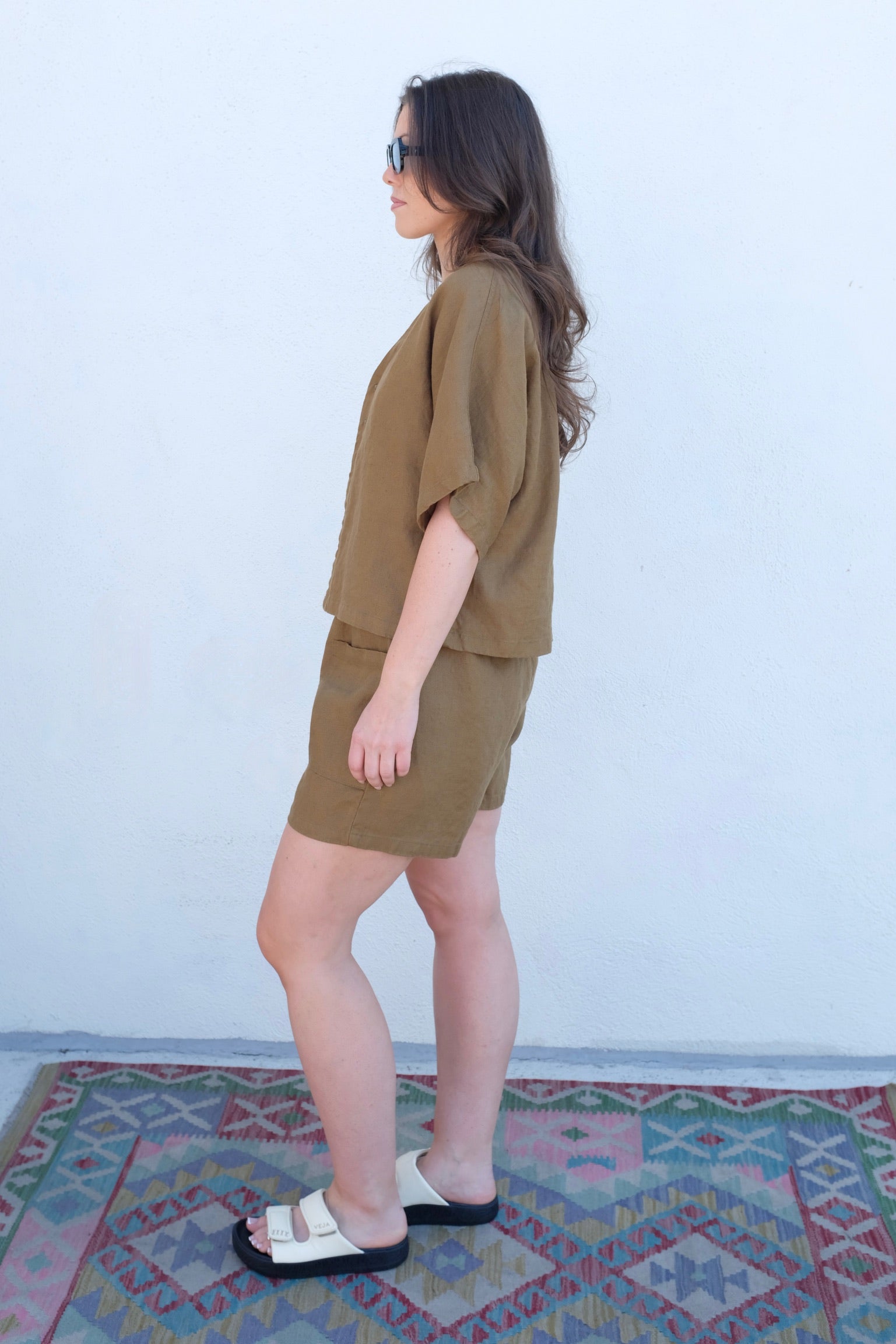 Moss Grey Freya Shorts / Kalamata