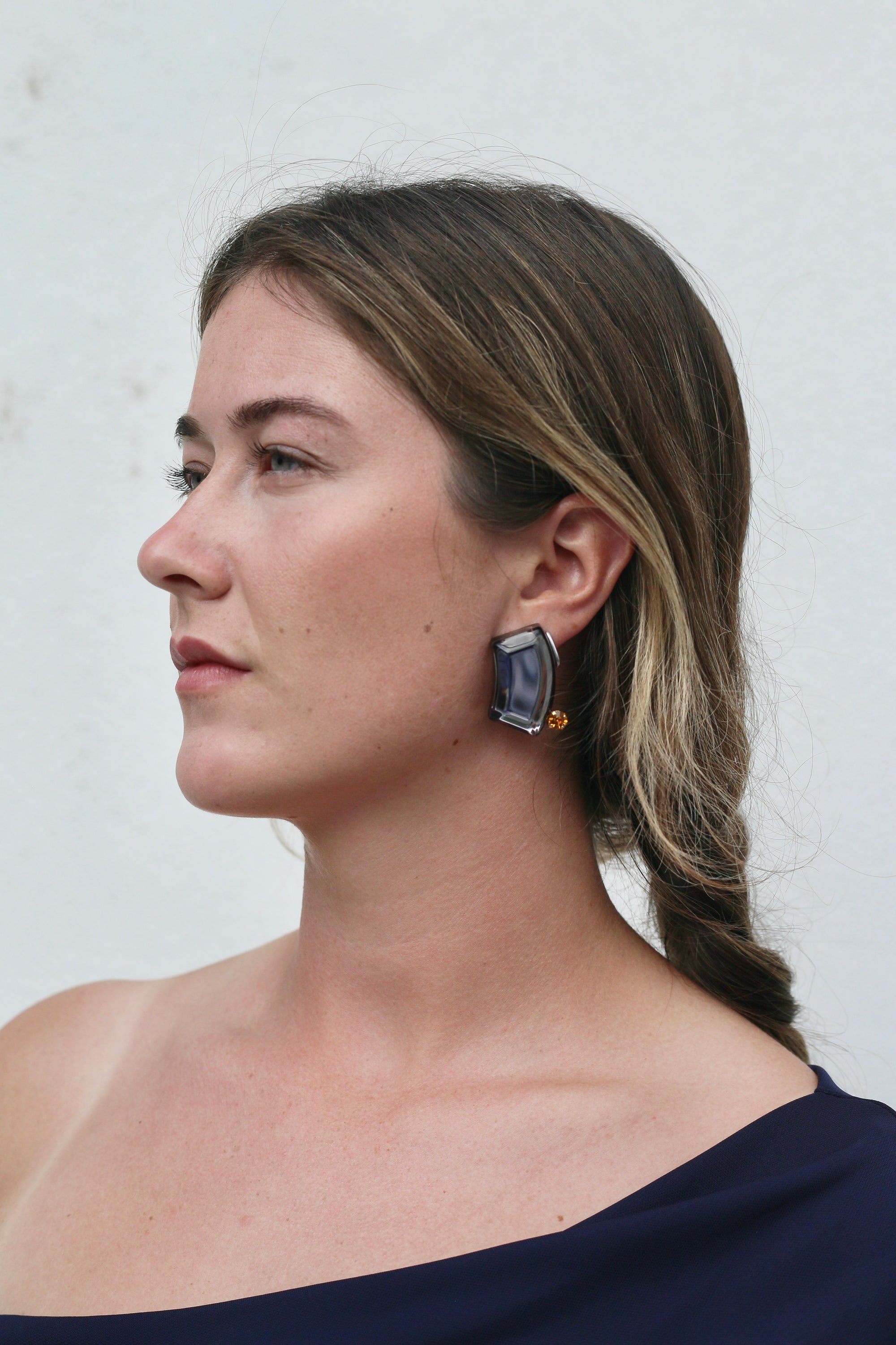 Rachel Comey Comma Gem Earrings / Dove