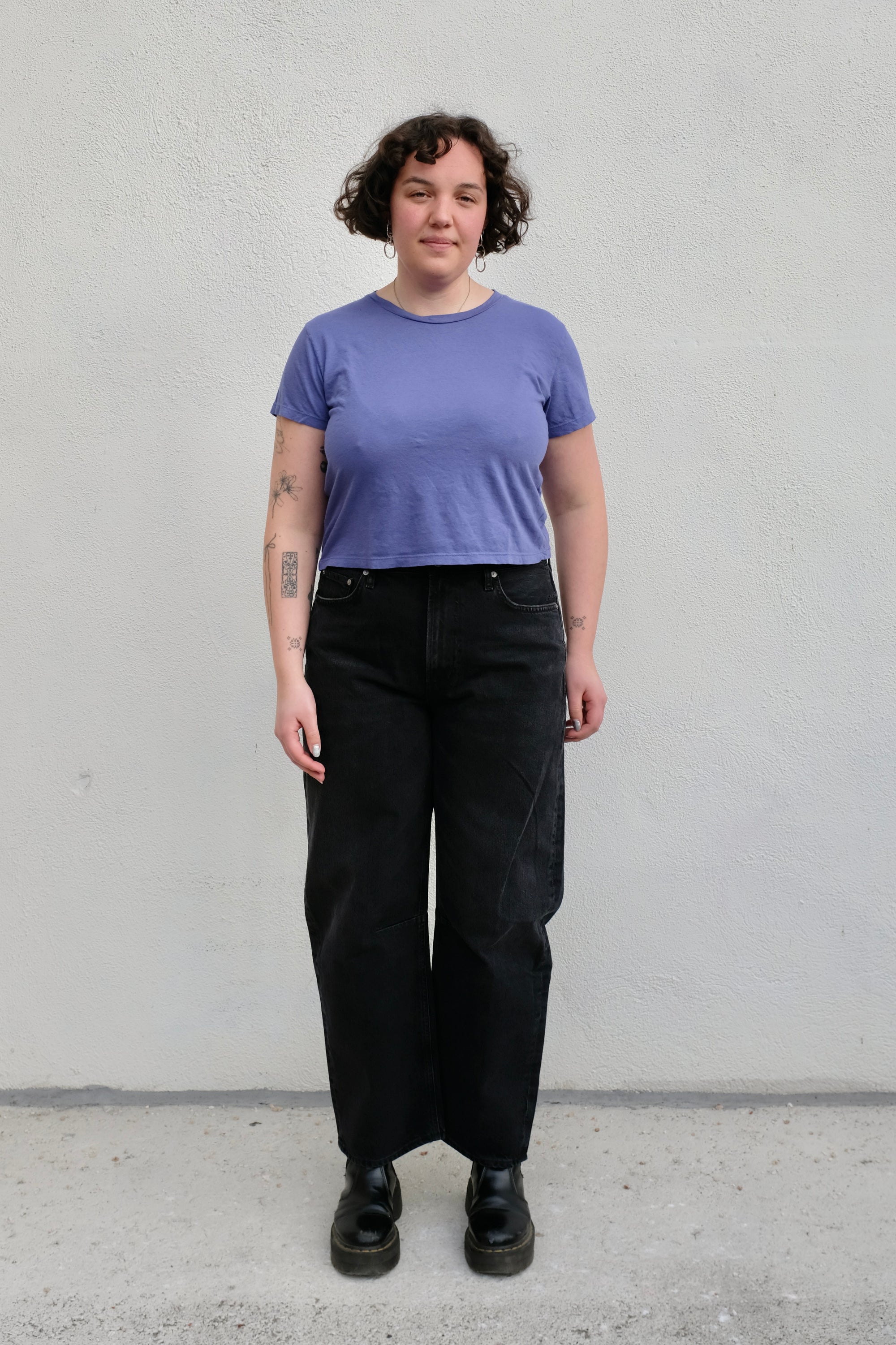 Jungmaven Cropped Ojai Tee / Wisteria