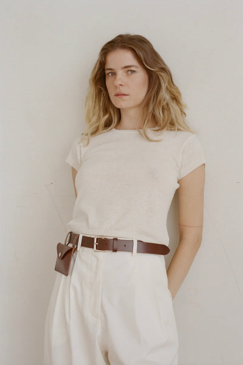 Shaina Mote Baby Tee / Chalk