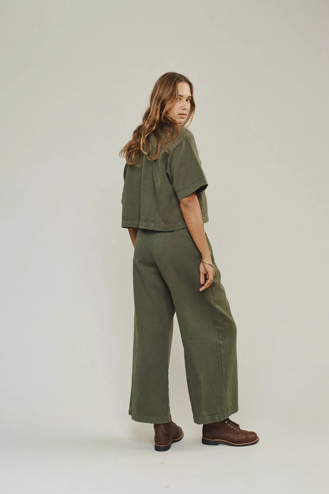 Jungmaven Twill Phinney Shirt / Olive Green
