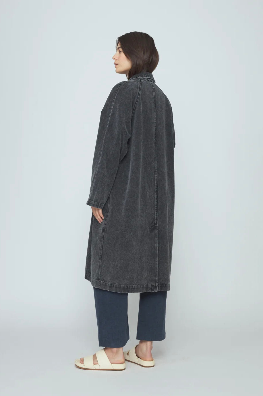 7115 by Szeki Spring Duster / Spotted Washed Black