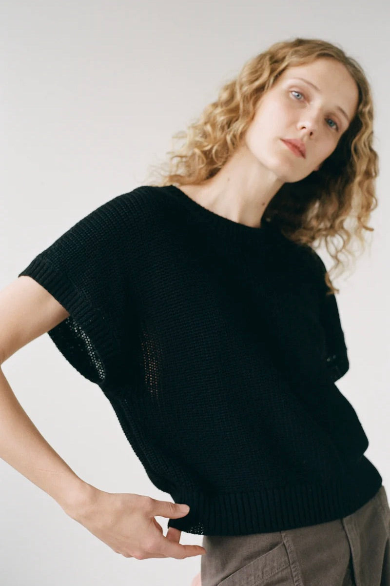 Shaina Mote Crewneck Gilet / Onyx