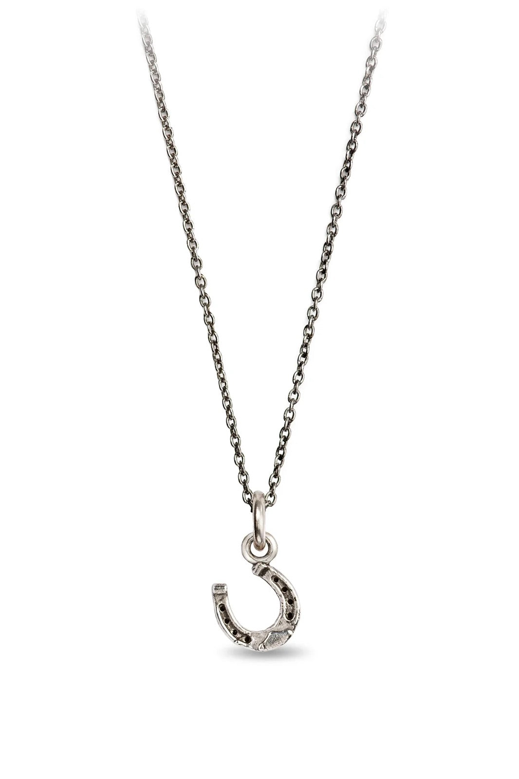 Pyrrah Horseshoe Charm Necklace / Sterling Silver