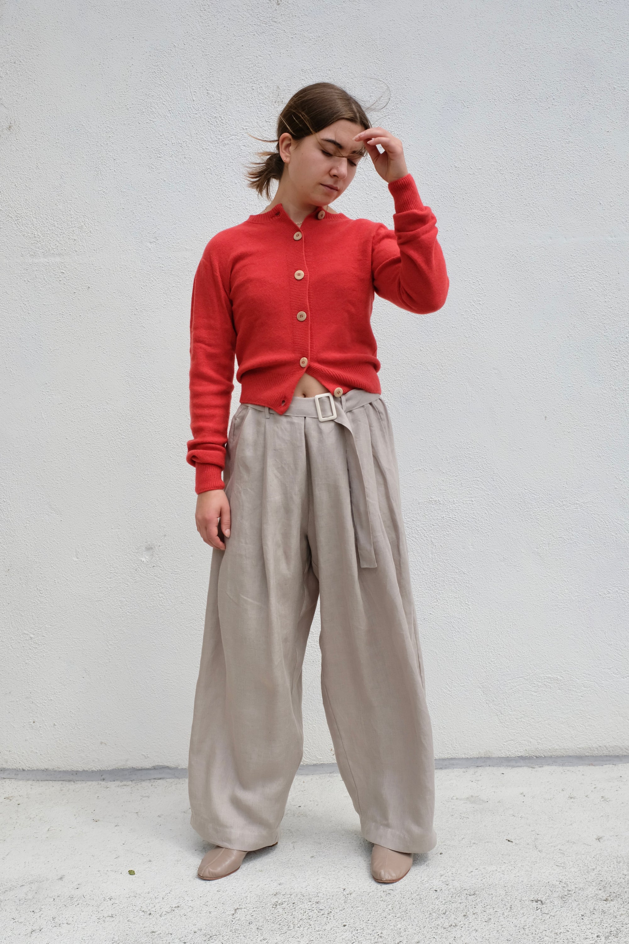Baserange Tier Cardigan / Melograno Red