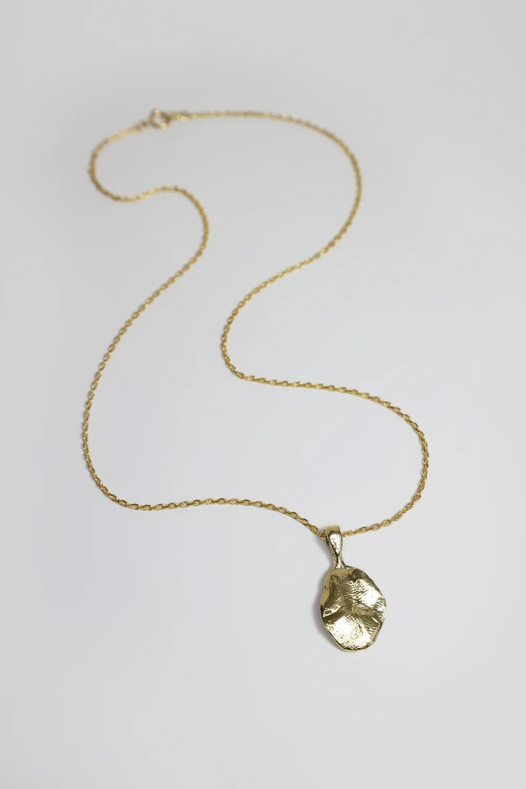 Ora C Finger Blotch Necklace / Brass + Vermeil Chain