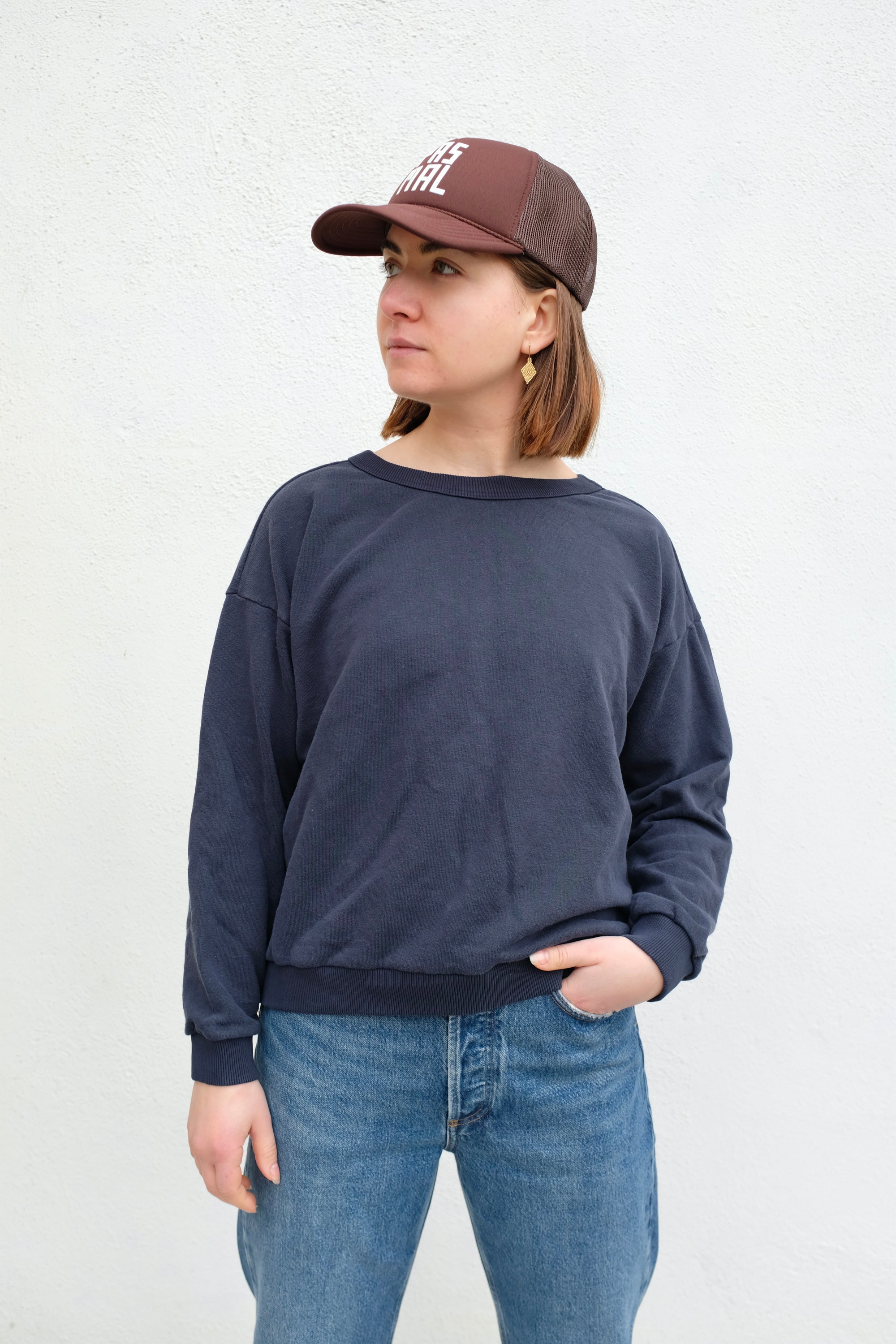 Jungmaven Crux Crop Sweatshirt / Navy