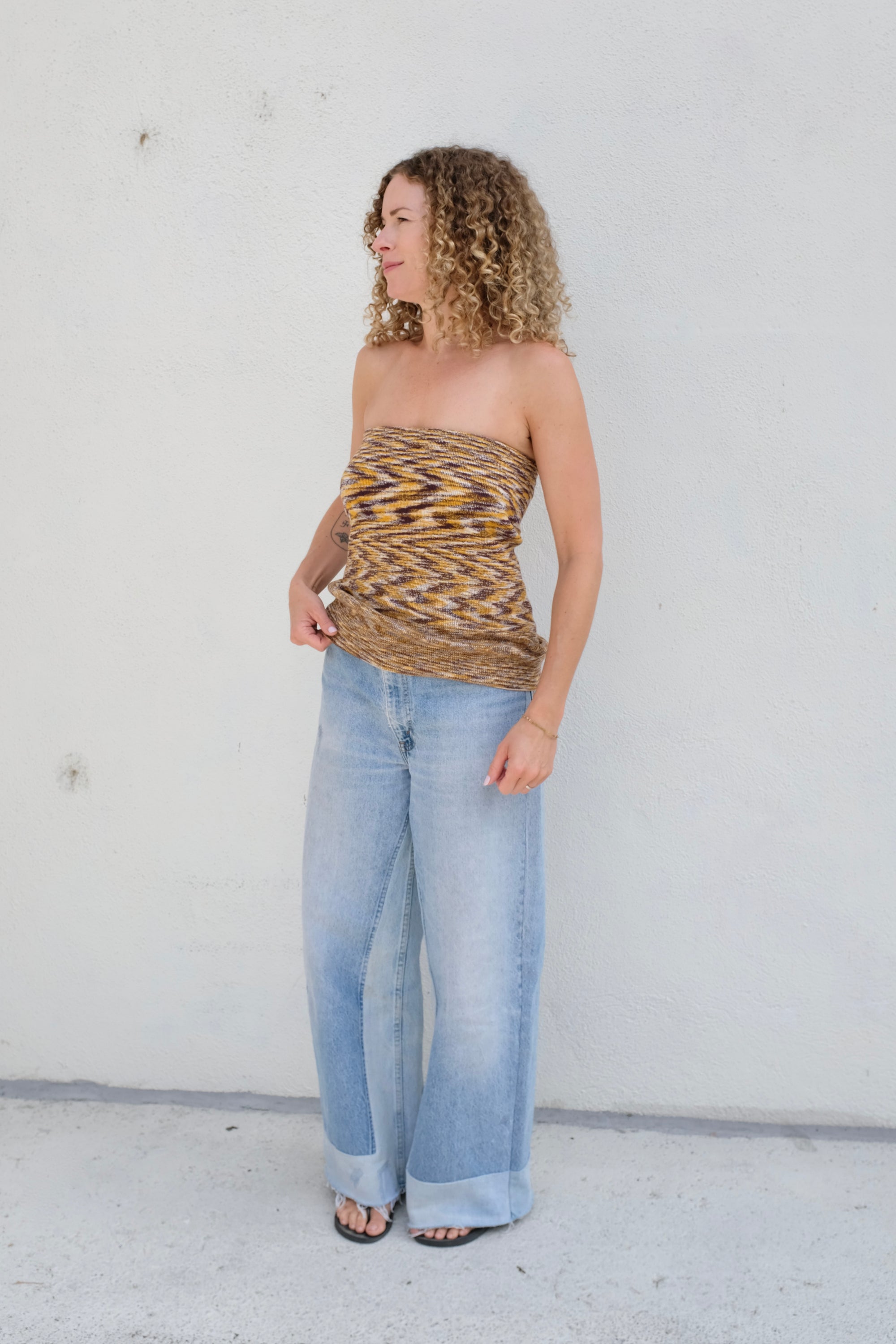 Baserange Flute Skirt / Brown Melange