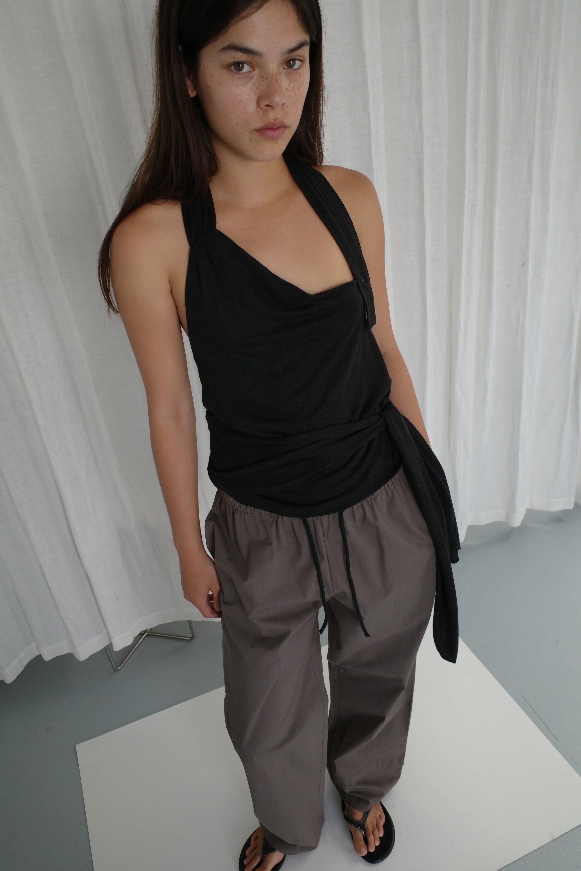 Deiji Layered Pant / Khaki Check