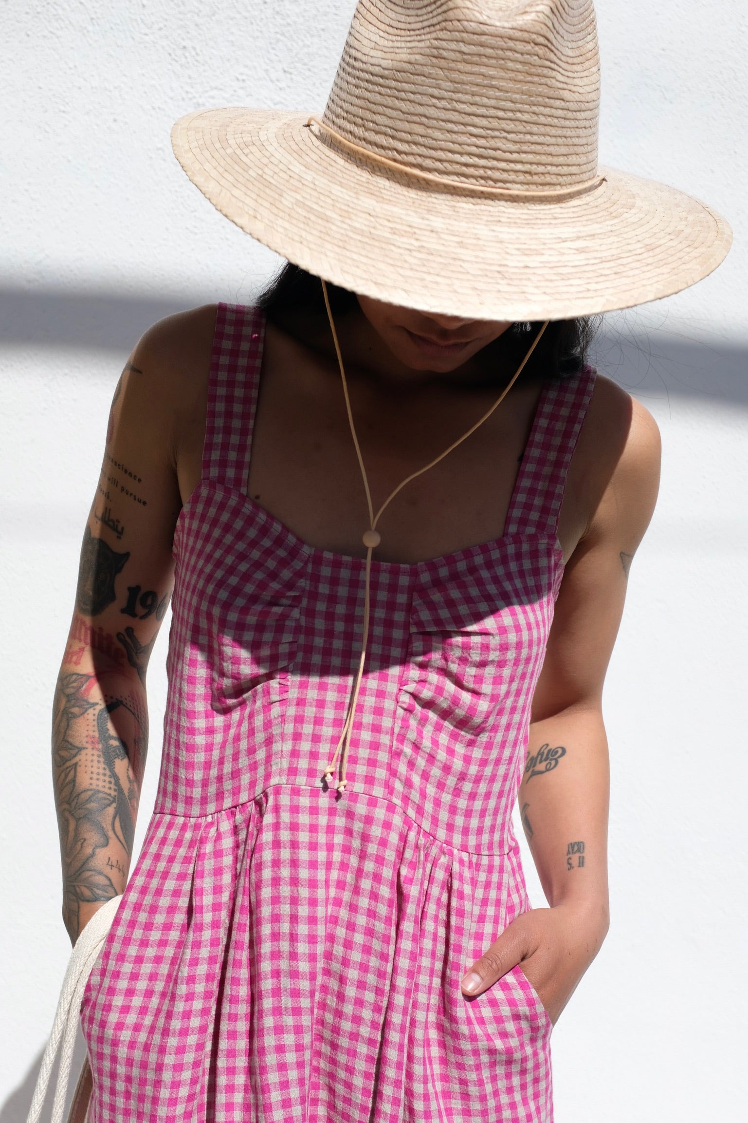 Allison WOnderland Calista Dress / Pink Gingham