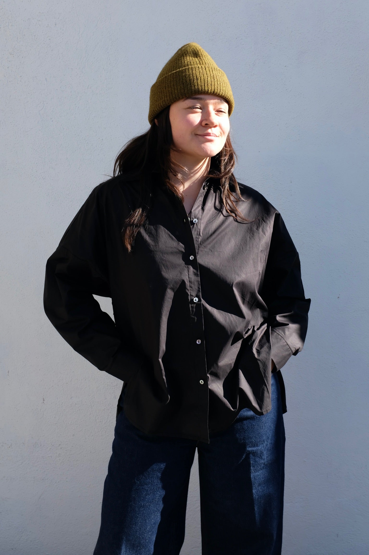 A Bronze Age Robbie Shirt / Black Poplin