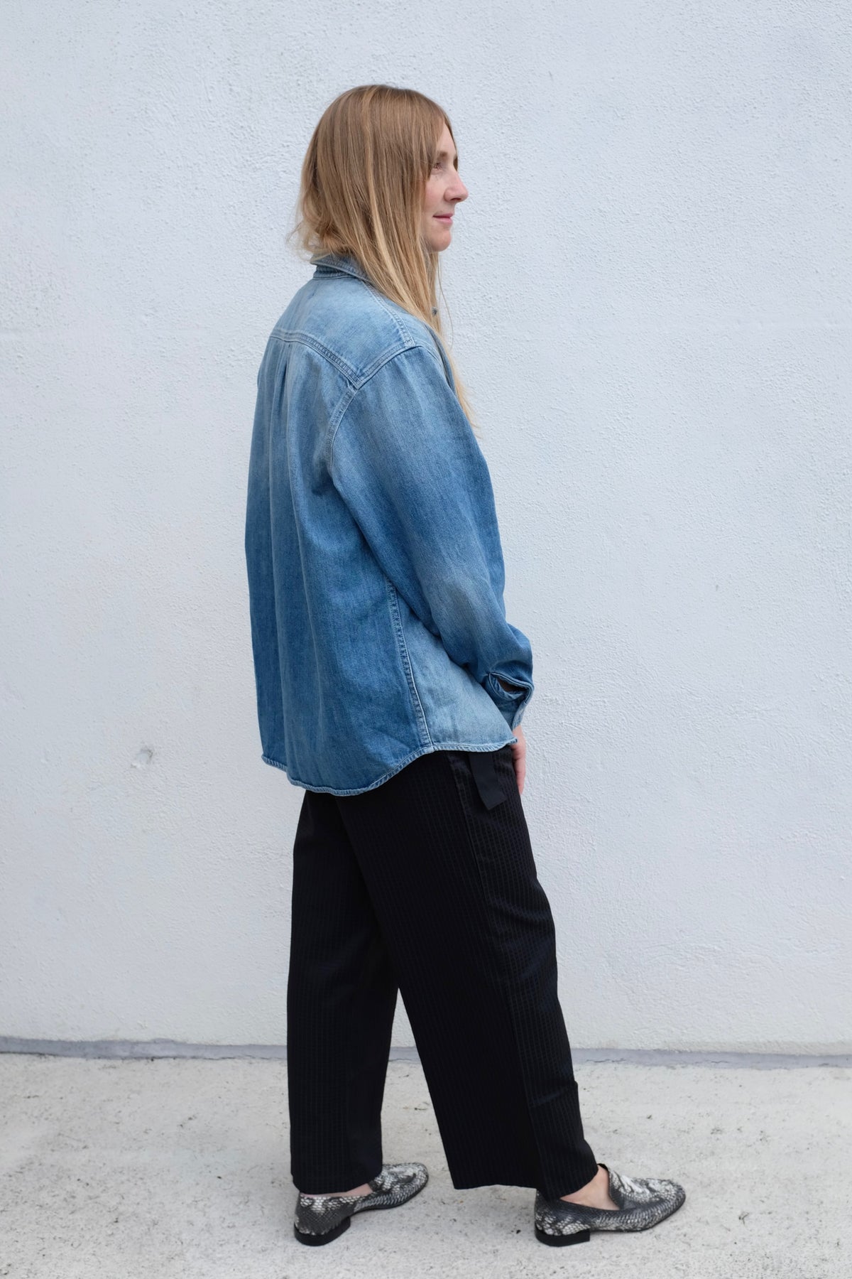 Shaina Mote Essential Denim Button Down / Vintage Indigo