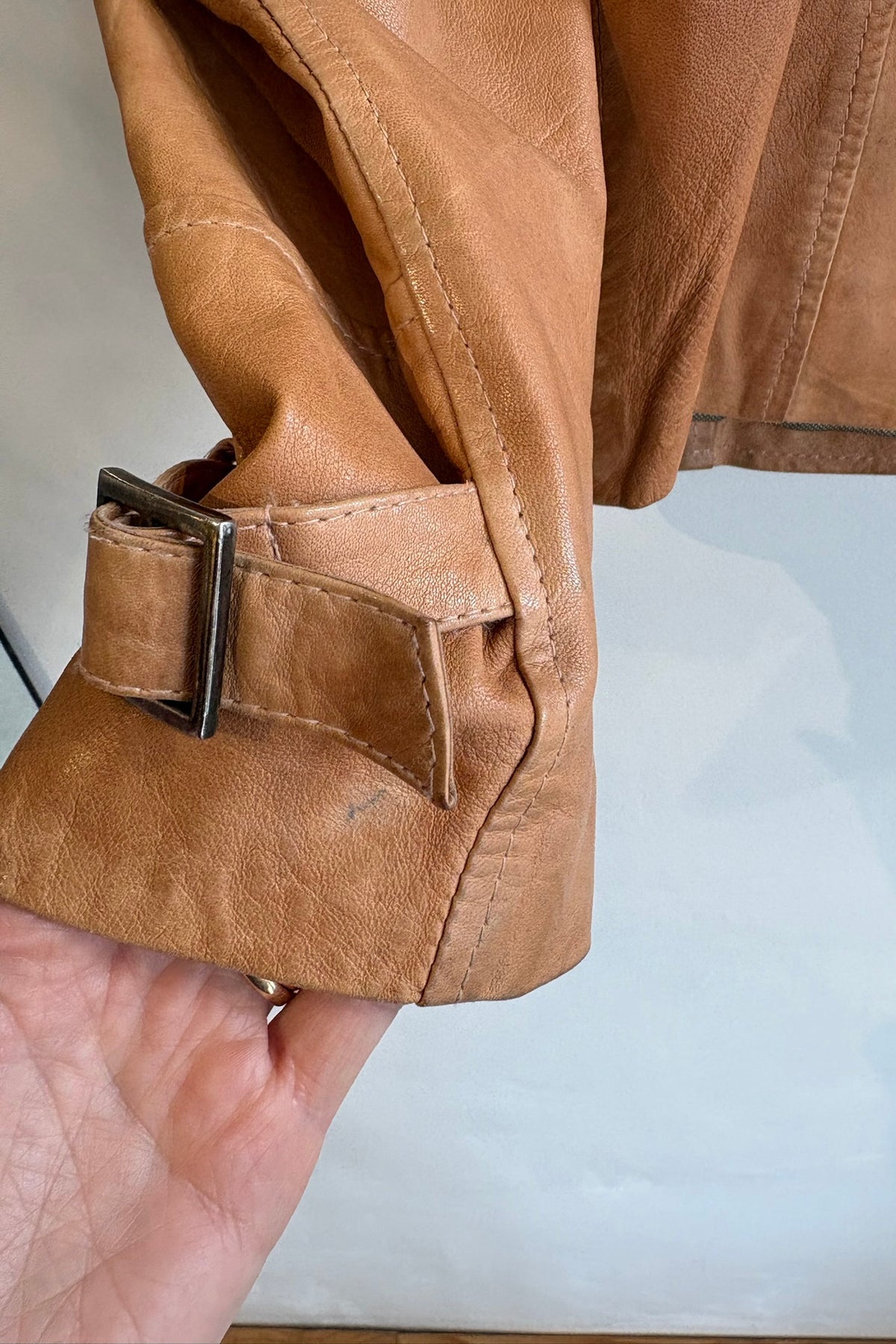 Pre-Loved Danier / Camel Leather Jacket / Sz M