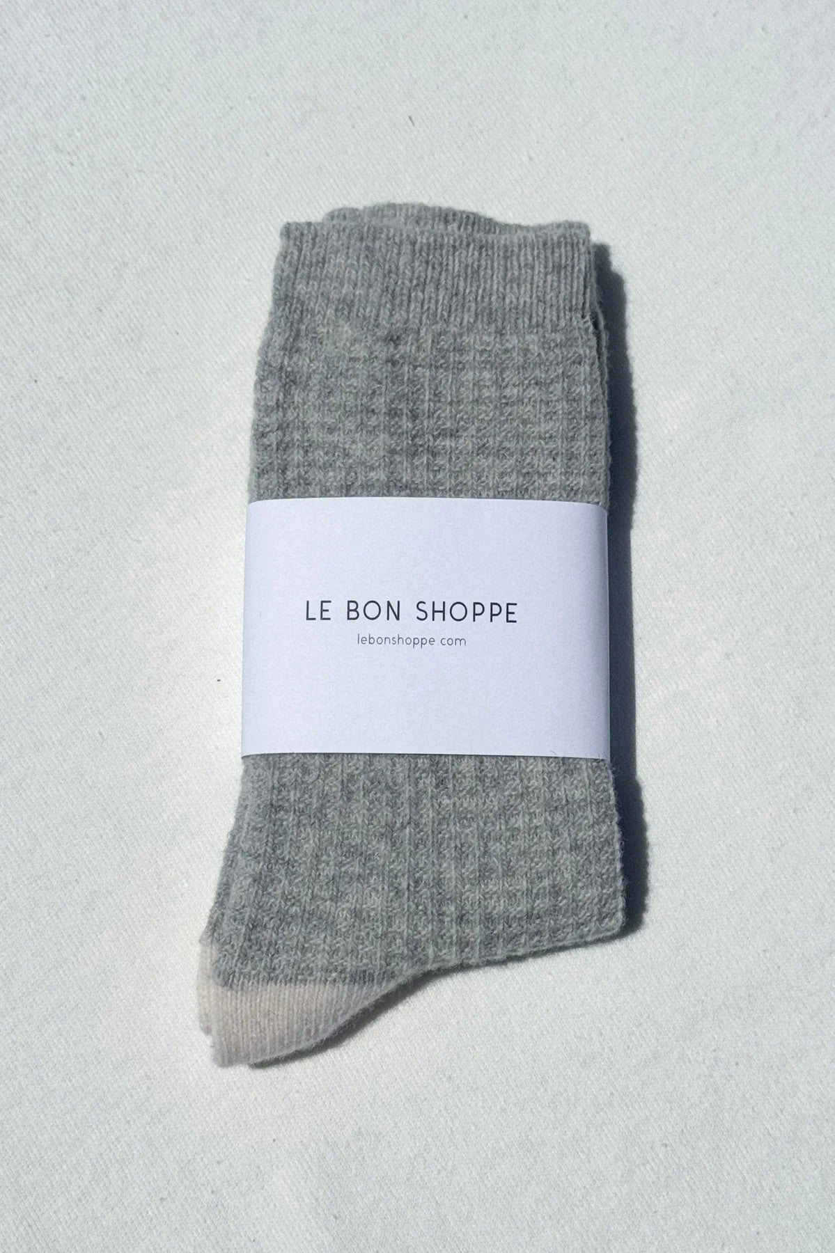 Le Bon Shoppe Wool Waffled Socks / Stone + Cream