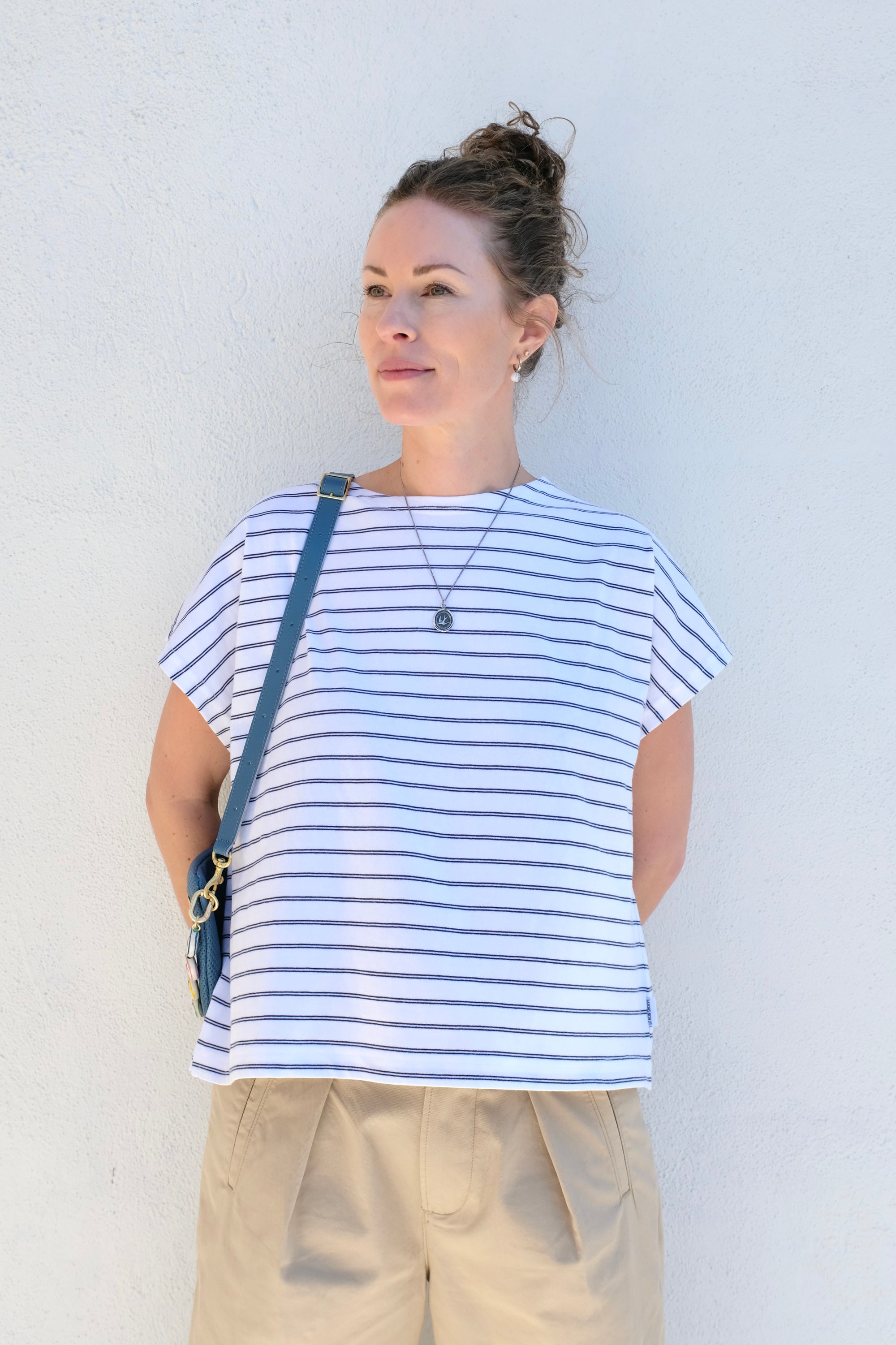 Le Bon Shoppe Chérie Tee / White+Navy