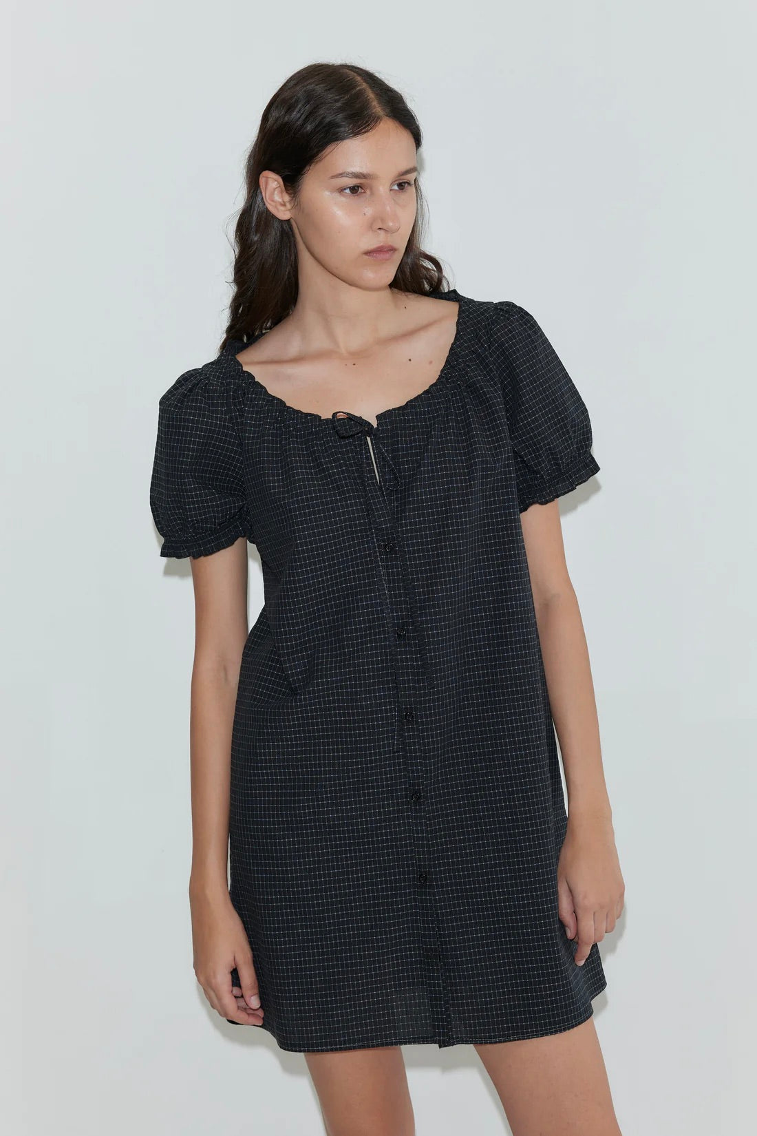 Buttoned Mini Dress / Monogrid