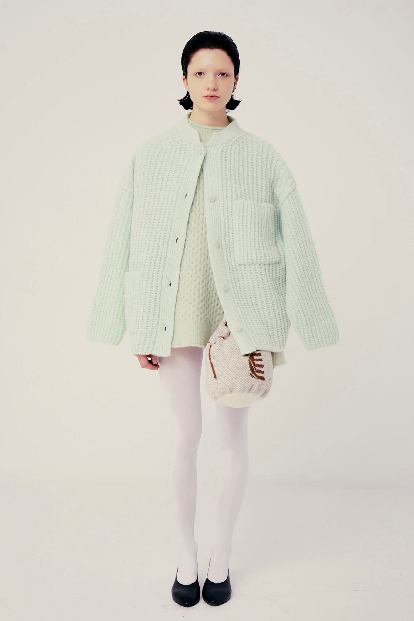 Rus Nui cardigan / Soft Green