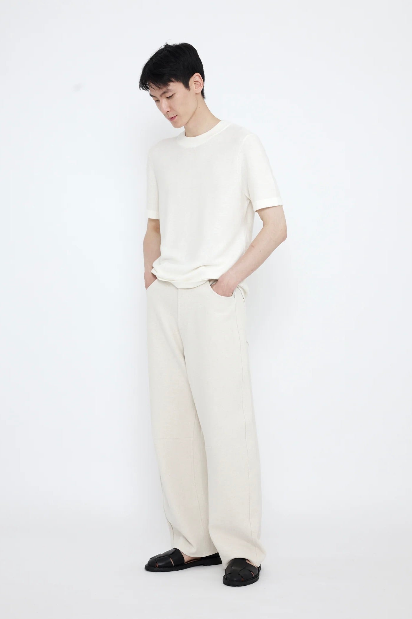 Relaxed Curved Leg Trouser SS25 / Off White