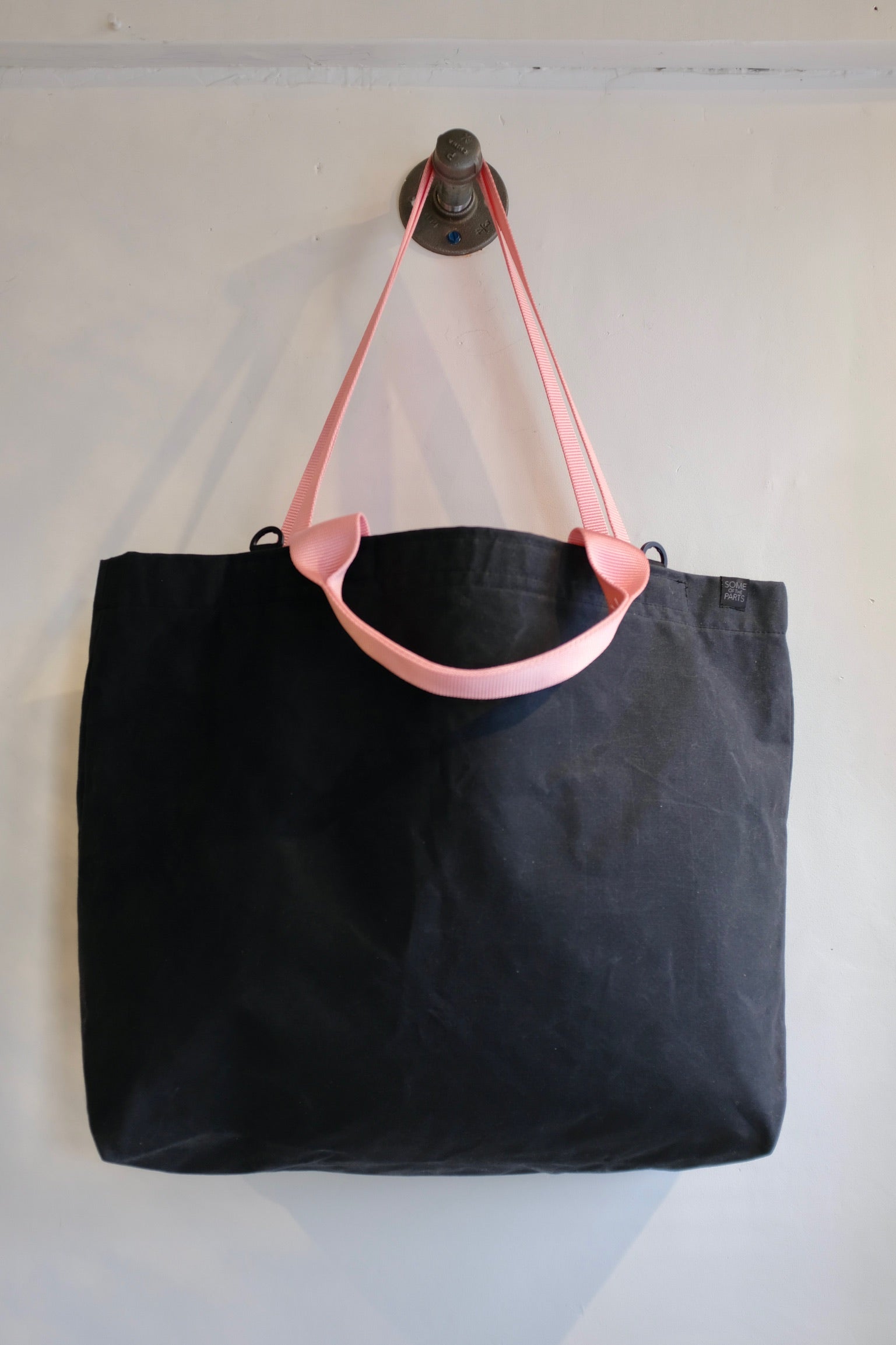 Some of the Parts Biggest Market Tote / Black Wax Canvas