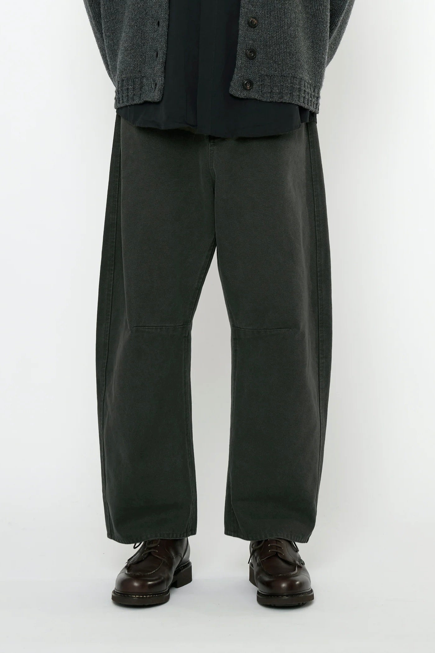 7115 by Szeki Curve Legged Work Trouser / Washed Black