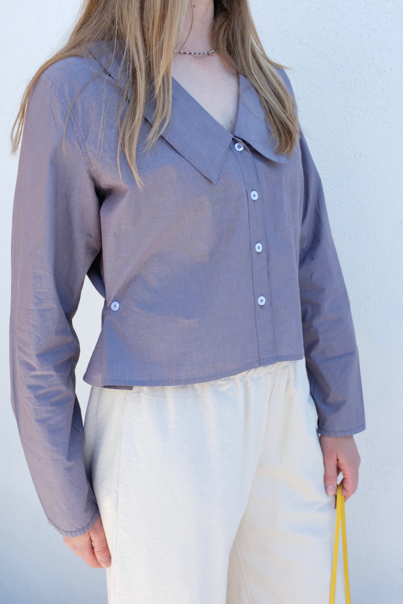 Deiji Studios Waist Button Shirt / Currant
