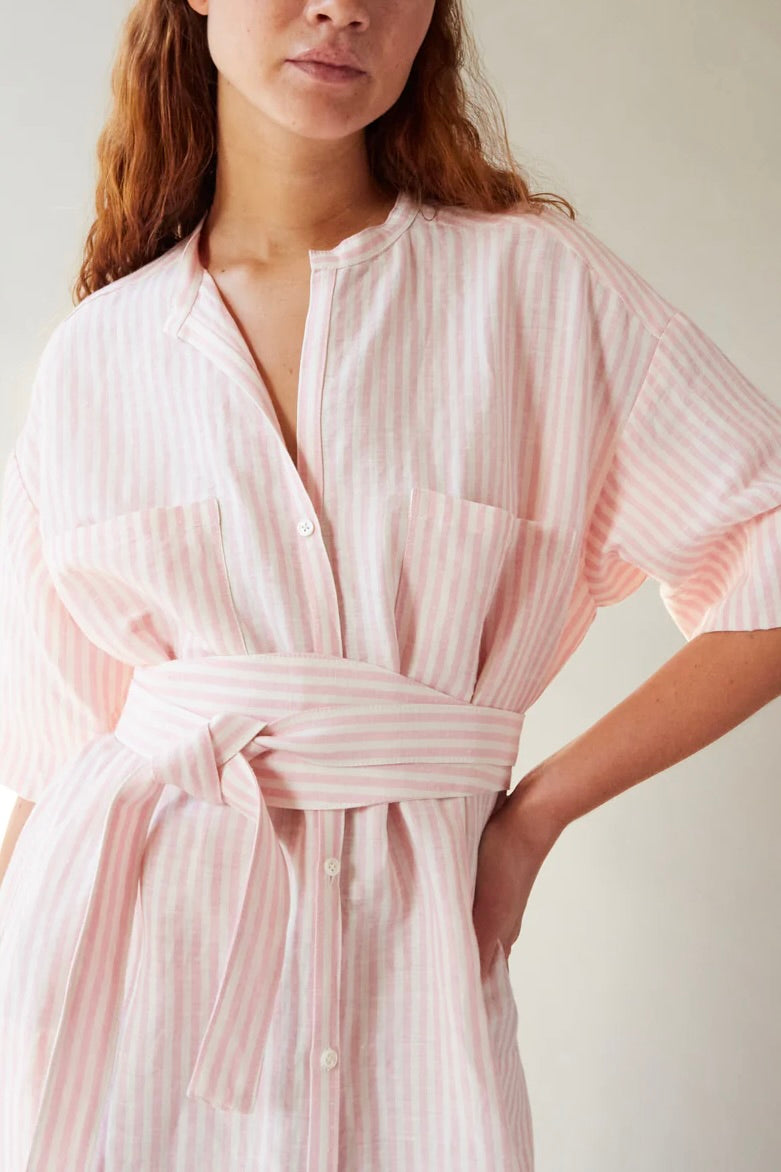 Caron Callahan Kalloni Dress / Pink Stripe