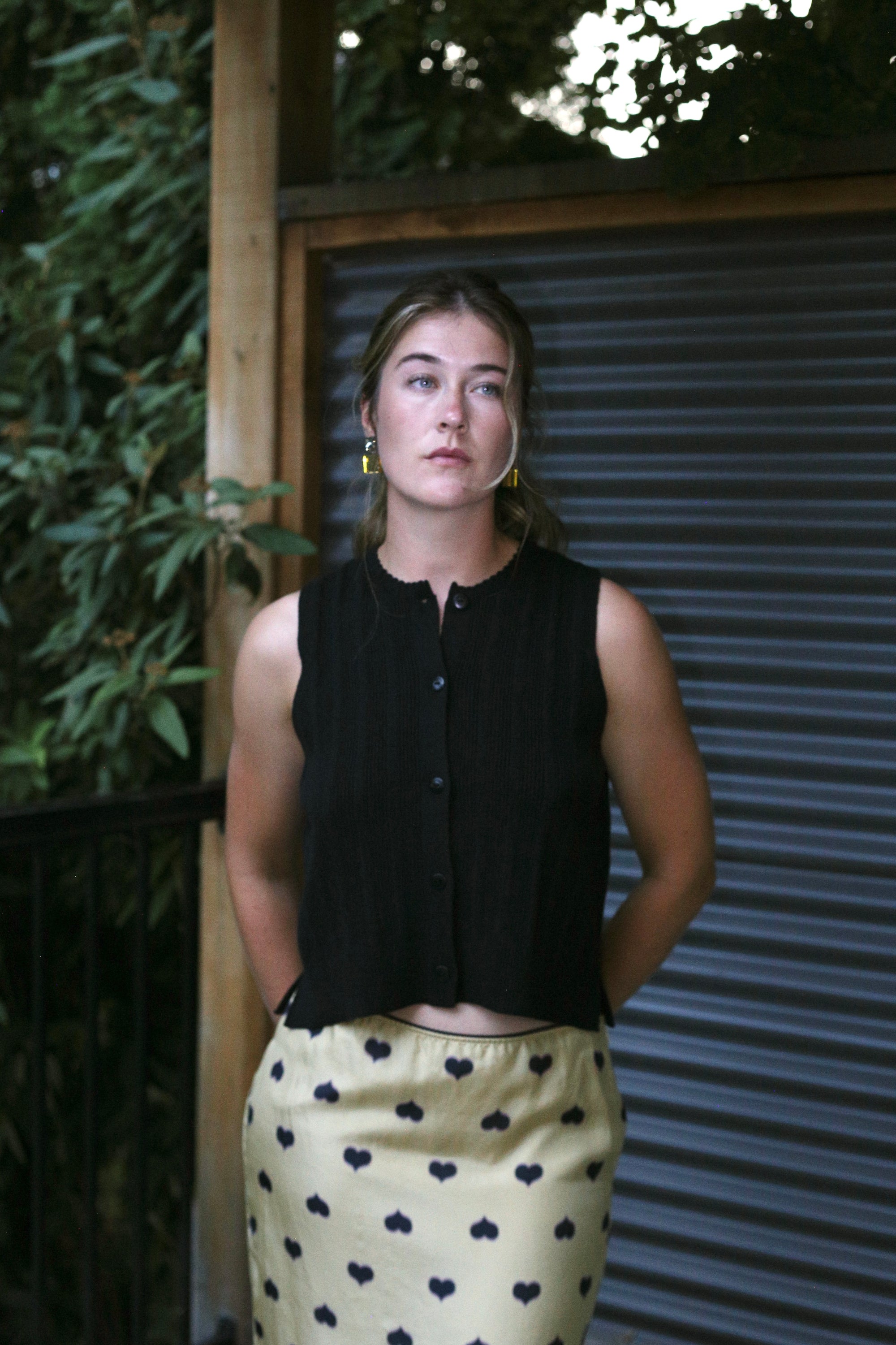 Cordera Merino Wool Ribbed Waistcoat / Black
