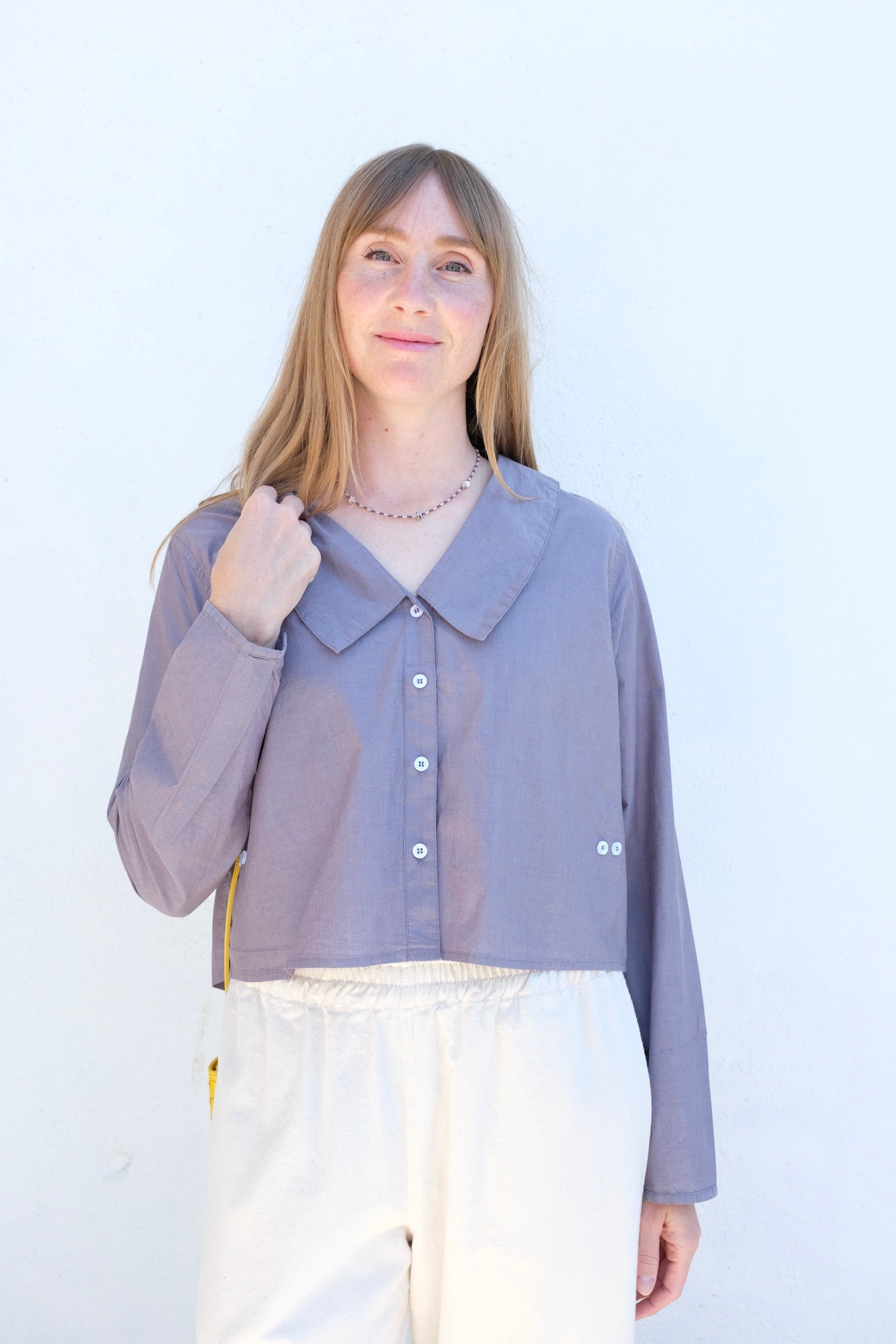 Deiji Studios Waist Button Shirt / Currant