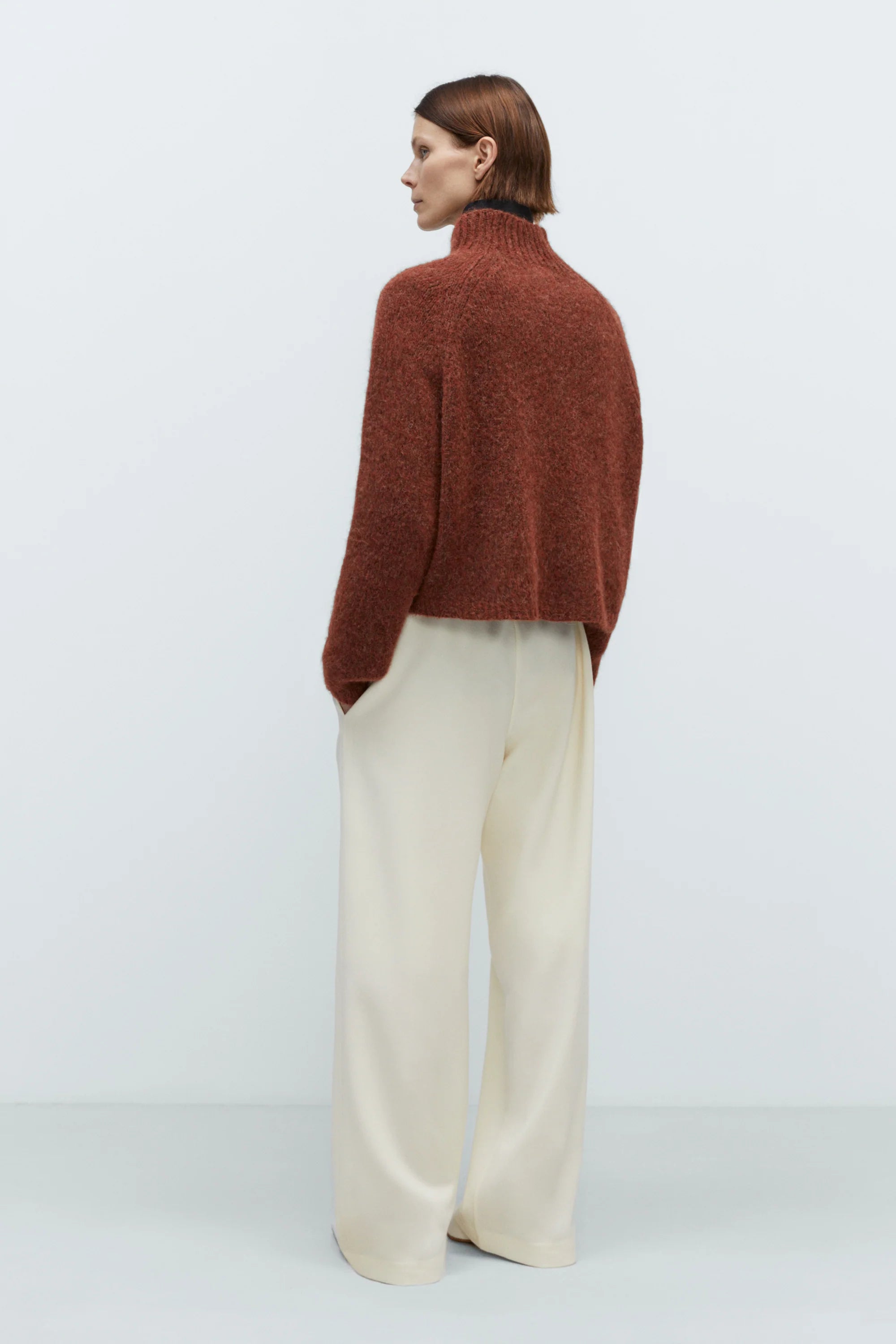 Cordera Baby Alpaca Polo Sweater / Terracotta