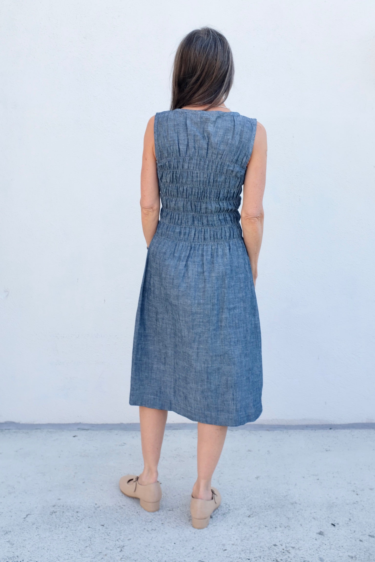 Fiji Dress / Indigo Denim Chambray