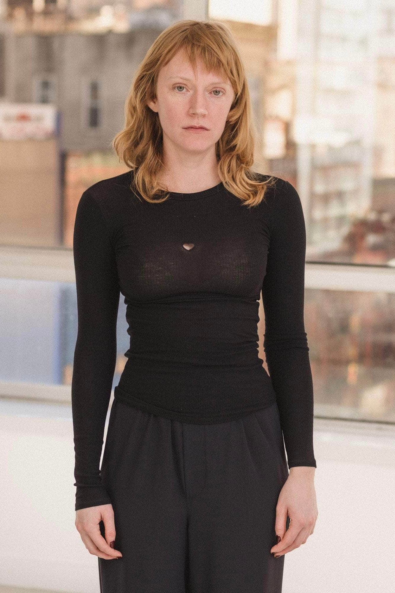 Baserange Heart Long Sleeve Tee / Black