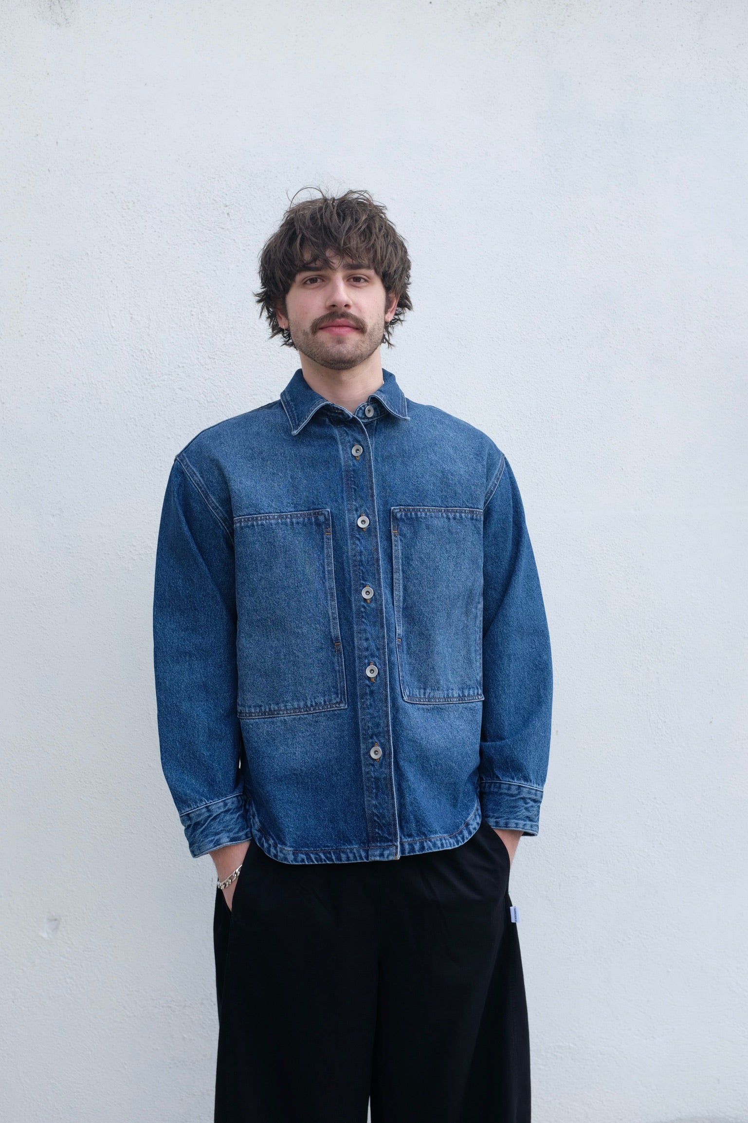 Studion Nicholson Paso Denim Shirt / Worn Wash Indigo