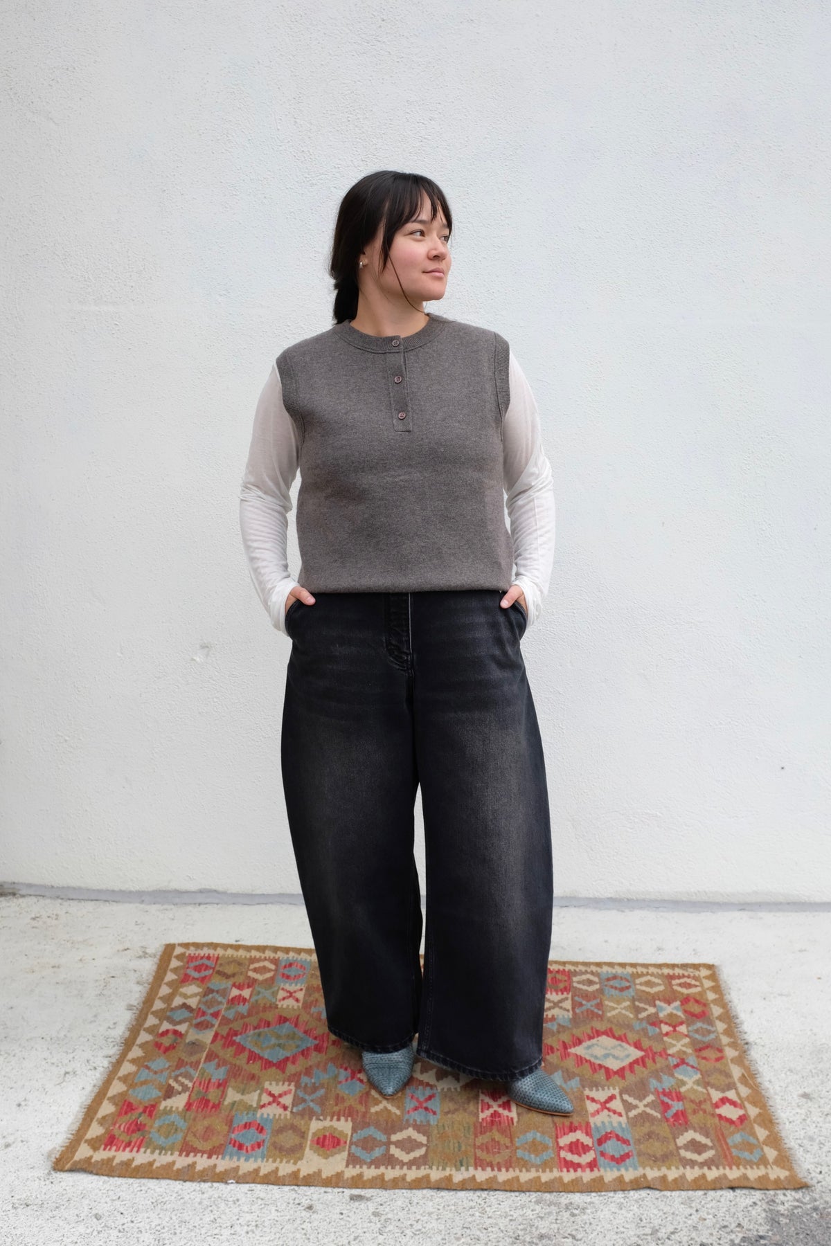 Aurel Double Cashmere Knit Vest / Mouse