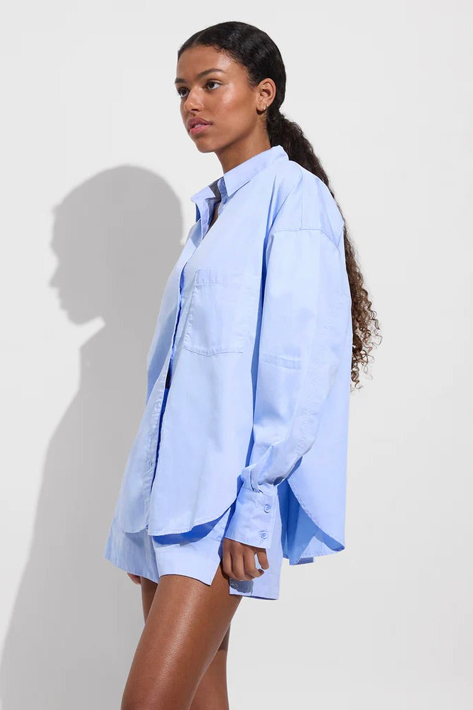 Left on Friday Port Button Down / Blue Skies
