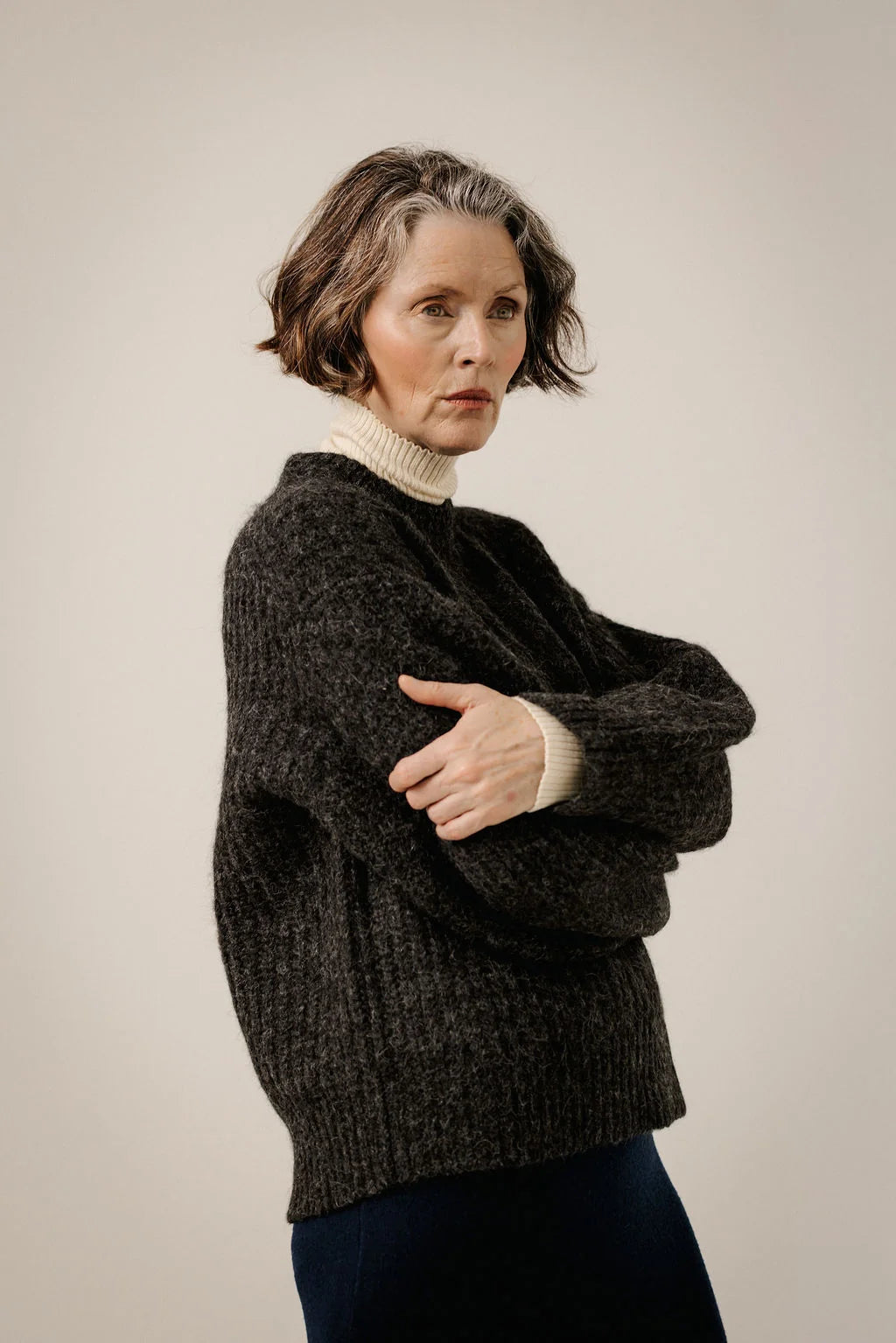Lofty Alpaca Crewneck / Basalt