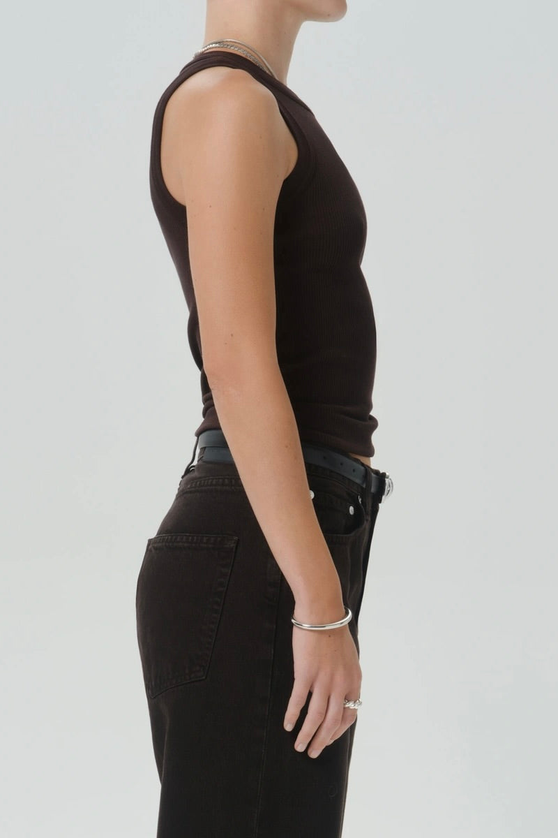 Isabel Rib Tank / Chocolate