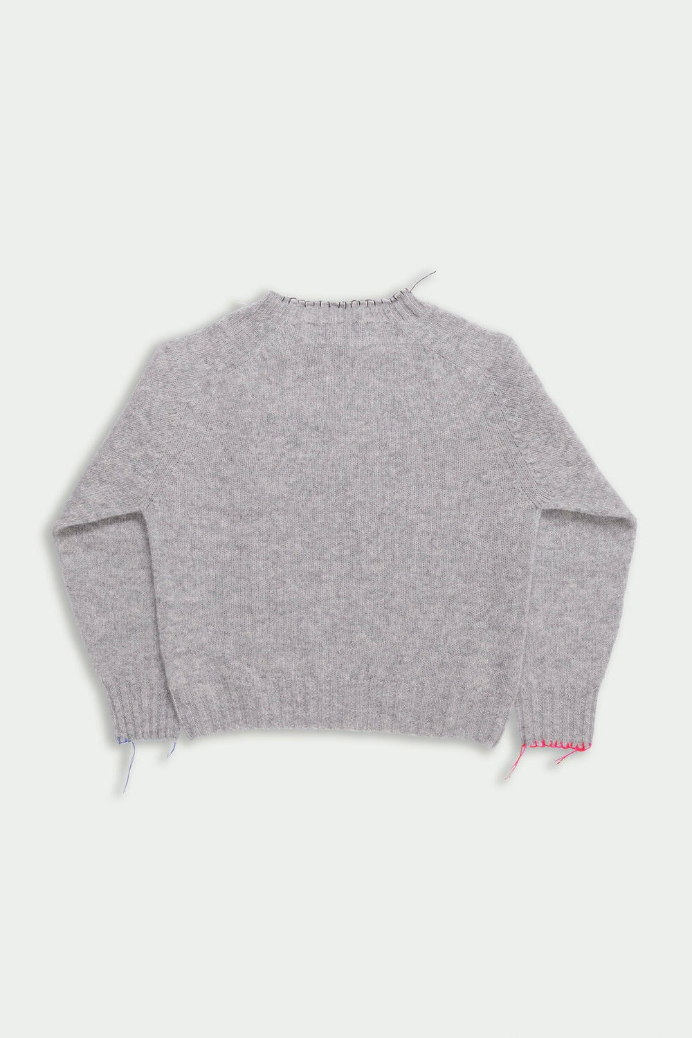 La Fetiche Joy Crewneck Shetland Sweater / Light Grey