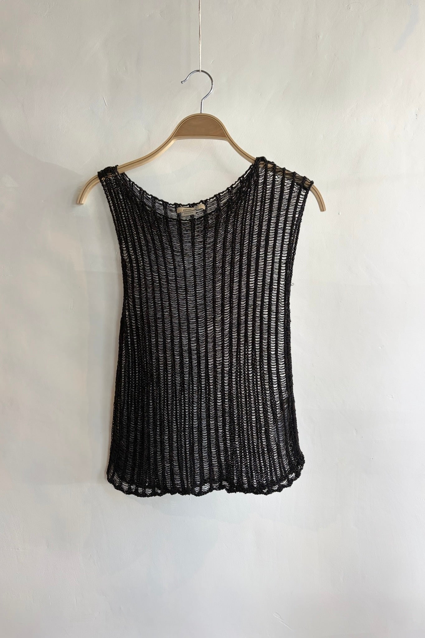 Pre-Loved Paloma Wool Knit Tank / Black &amp; Brown / Size M
