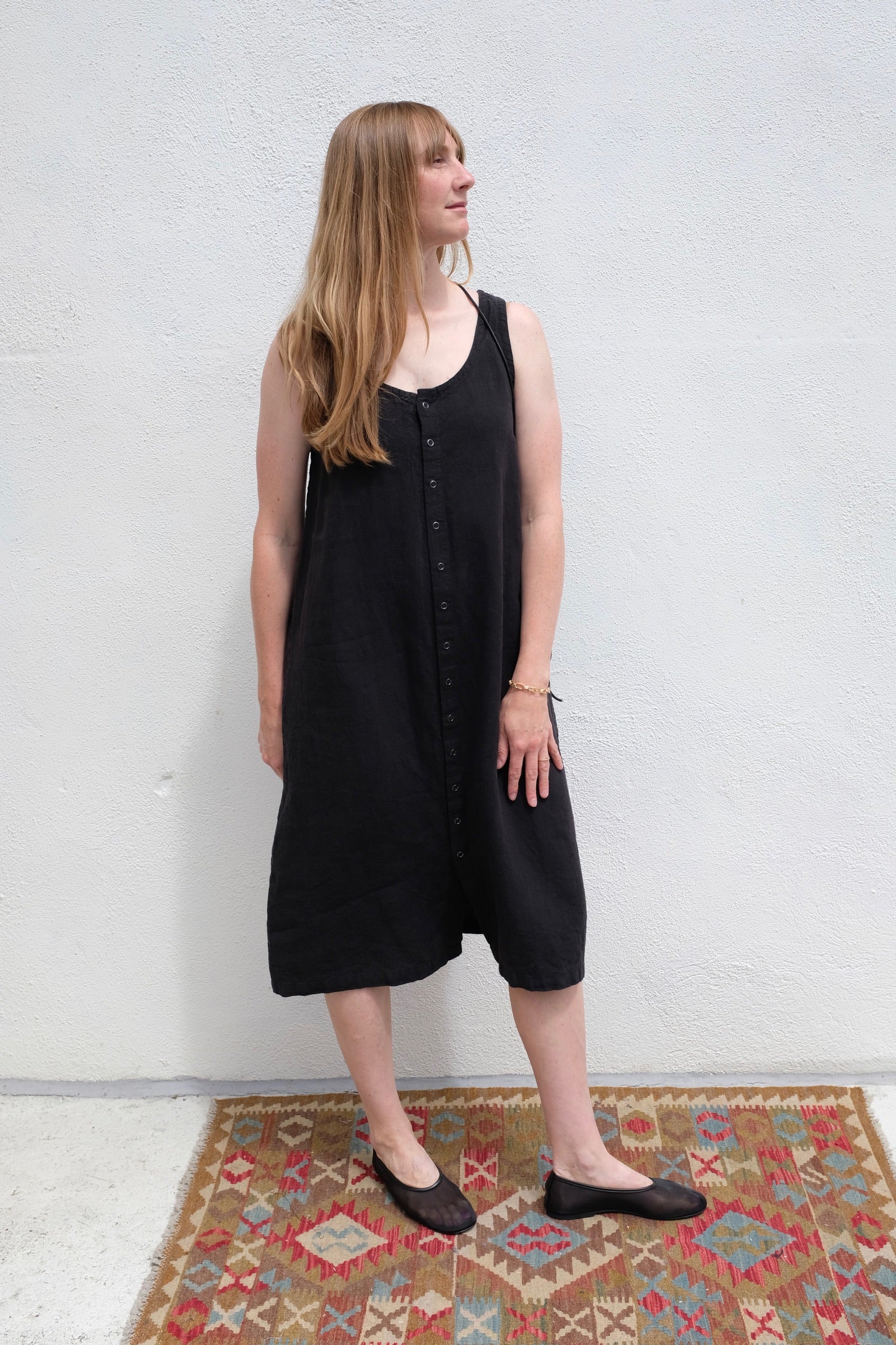 Moss Grey Snappy Eleanor Knee Length / Black
