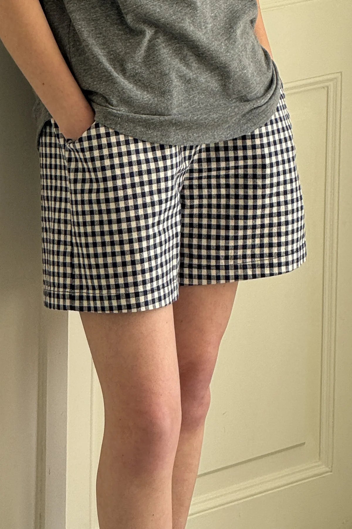 Le Bon Shoppe City Shorts / Navy Gingham
